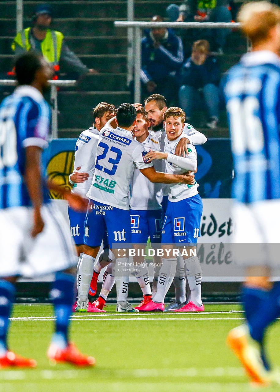 Norrköpings spelare jublar