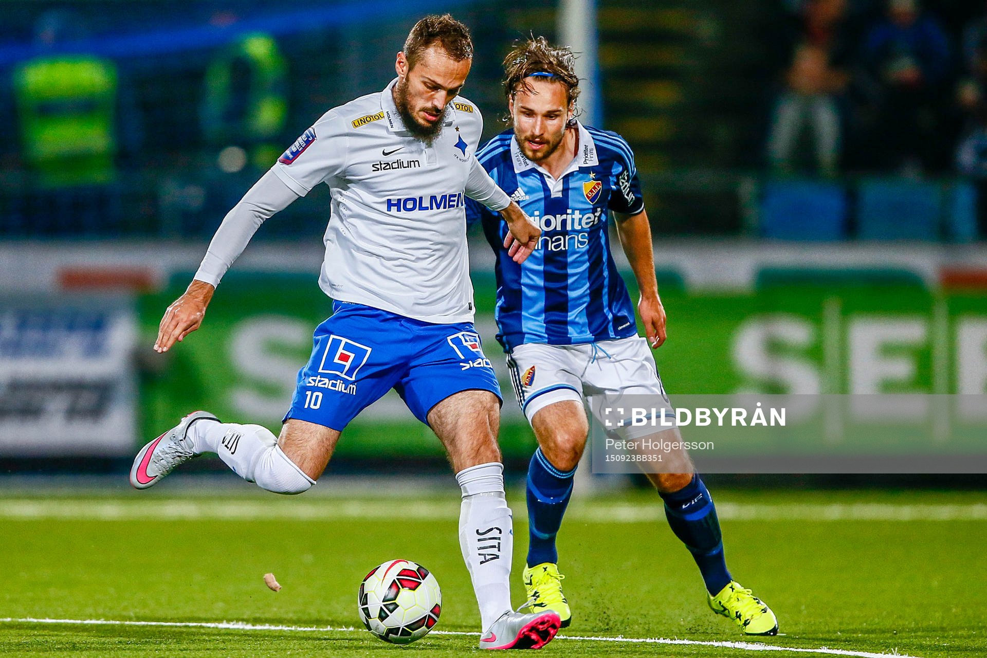 Norrköpings Emir Kujovic och Djurgårdens Kevin Walker