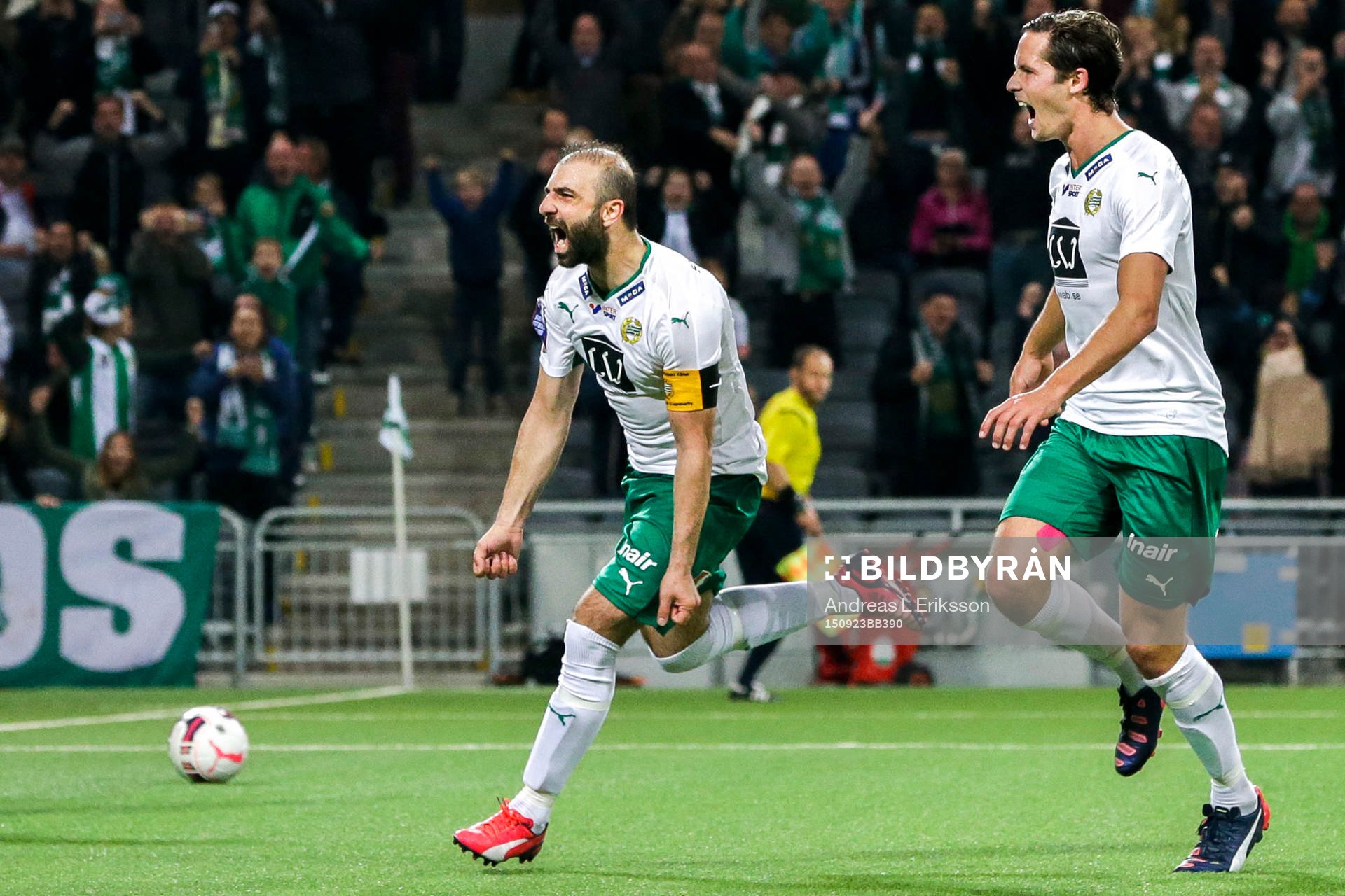 Hammarbys Kennedy Bakircioglu och Philip Haglund jublar