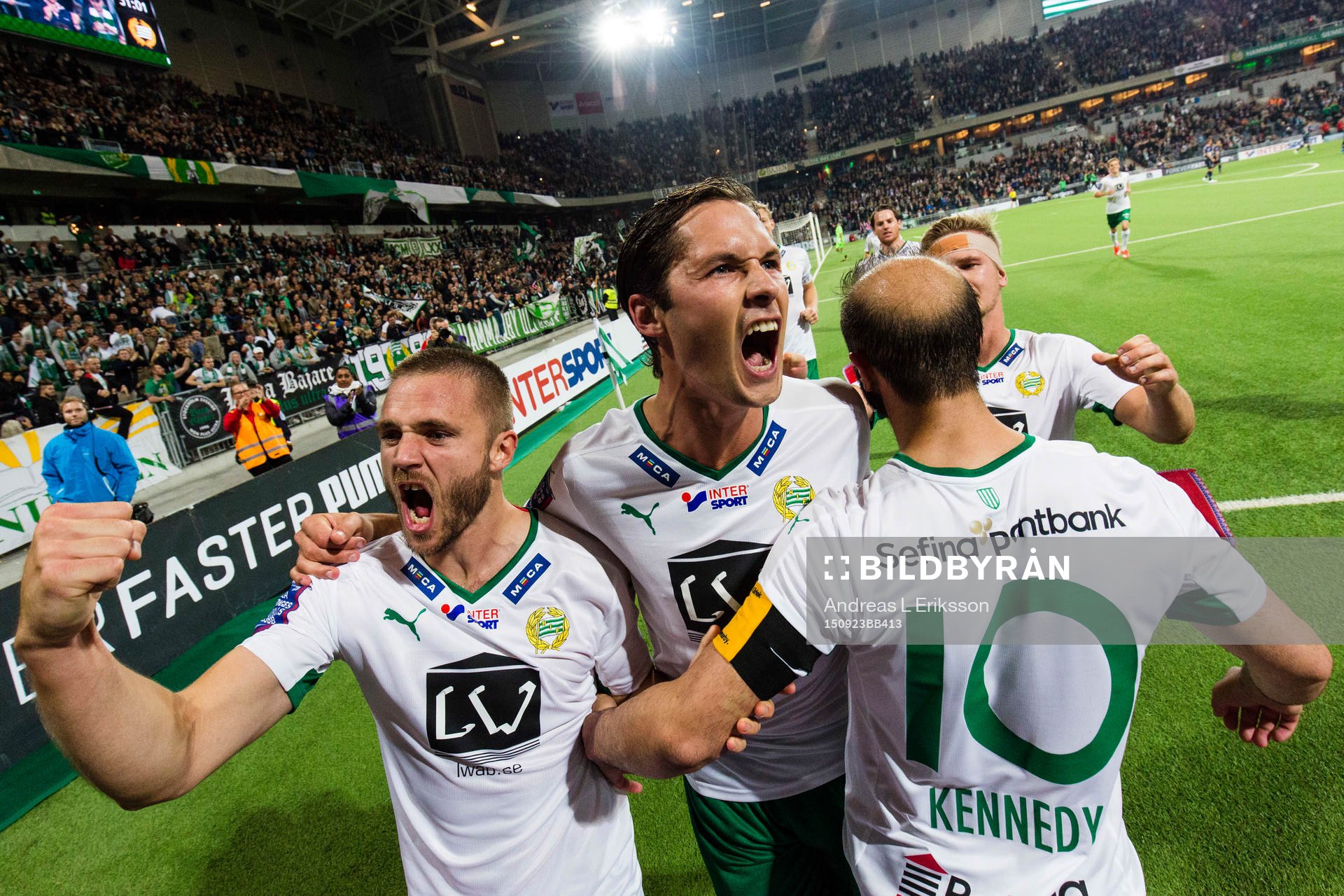 Hammarbys Mats Solheim, Philip Haglund och Kennedy
