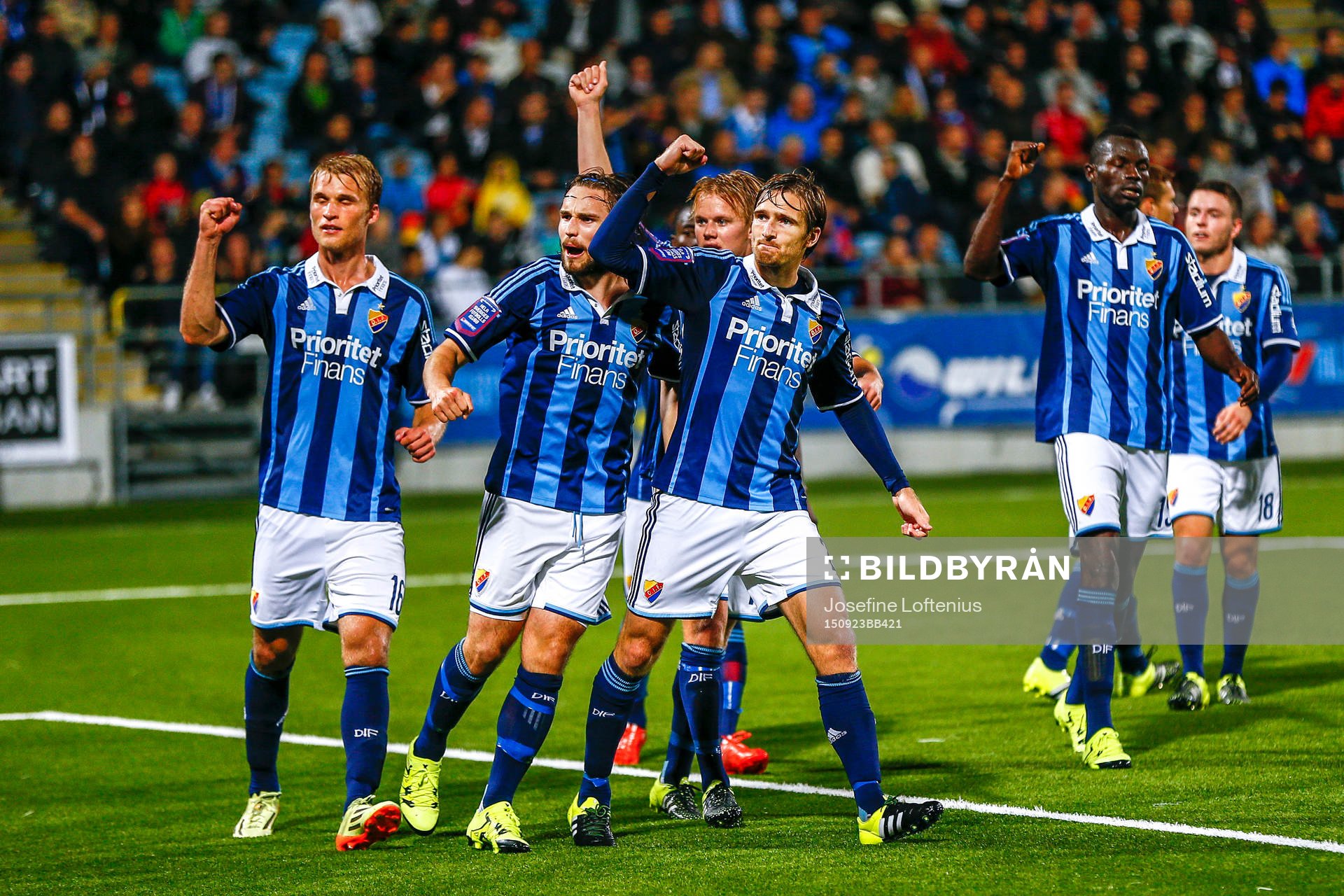 Djurgårdens spelare jublar