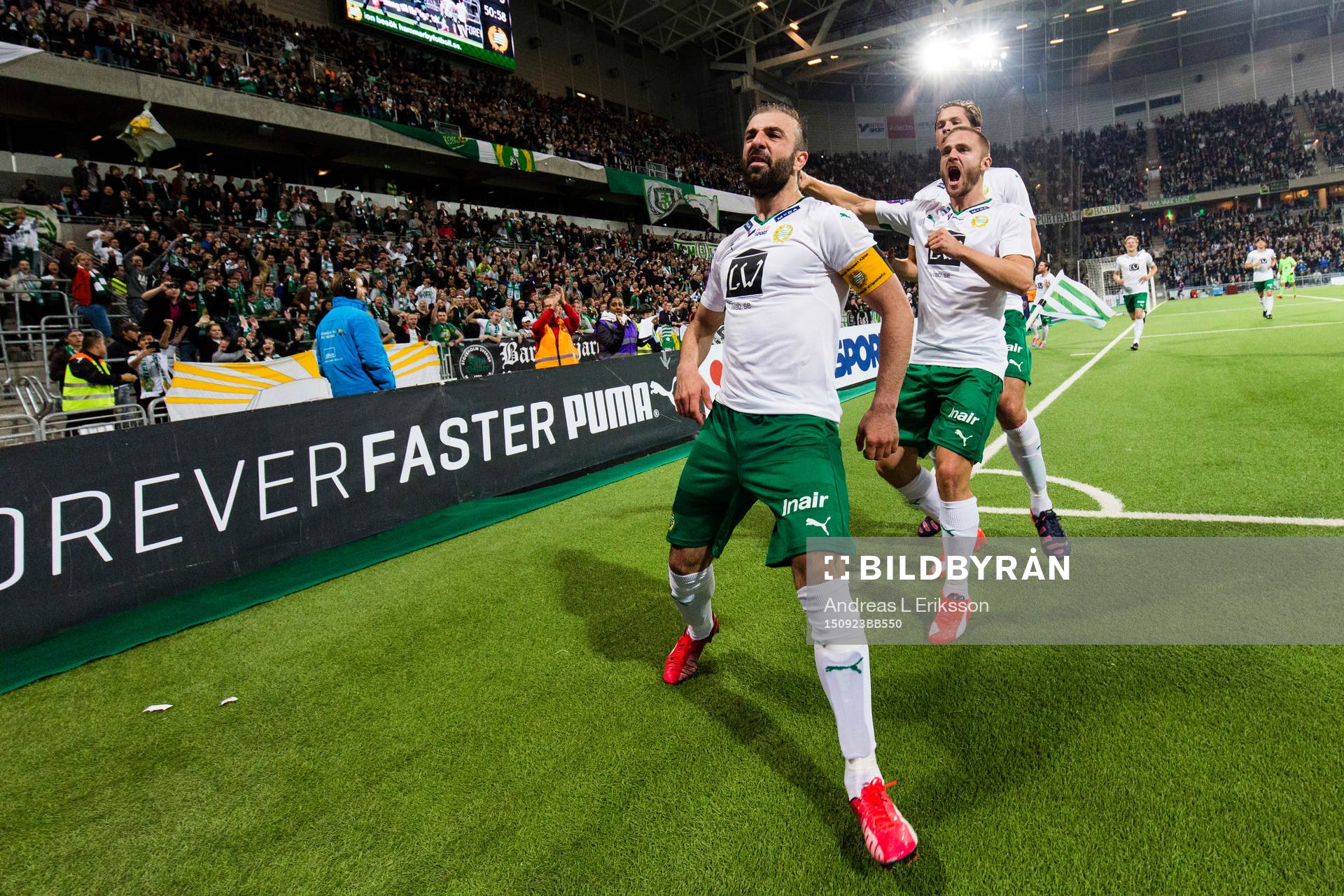 Hammarbys Kennedy Bakircioglu jublar