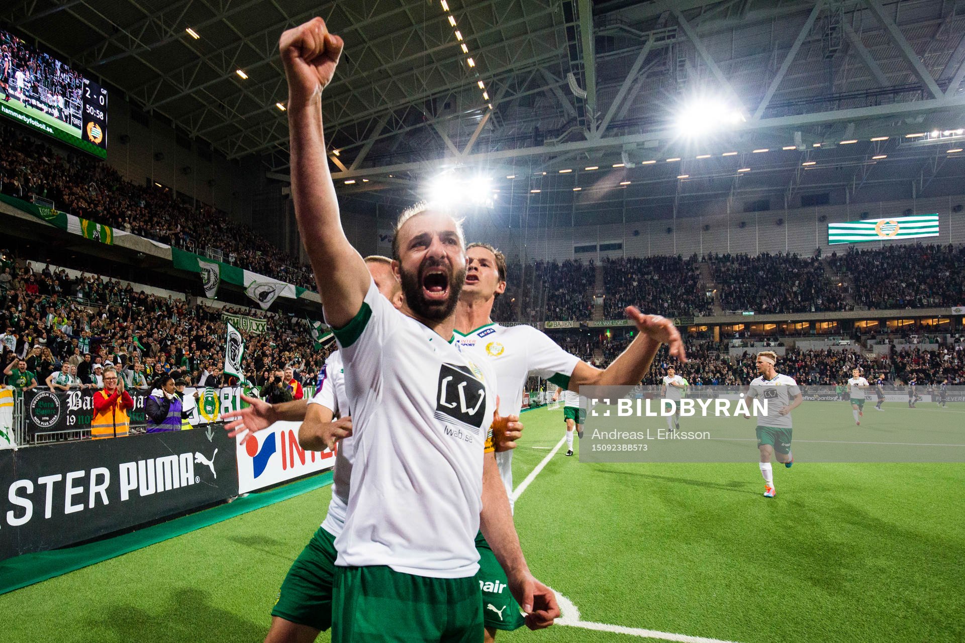 Hammarbys Kennedy Bakircioglu jublar