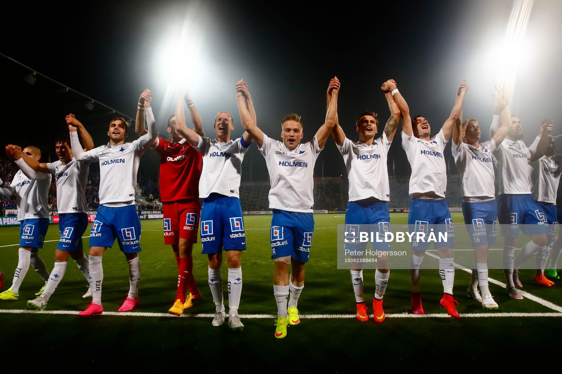 Norrköpings spelare med målvakt David Mitov Nilsson,