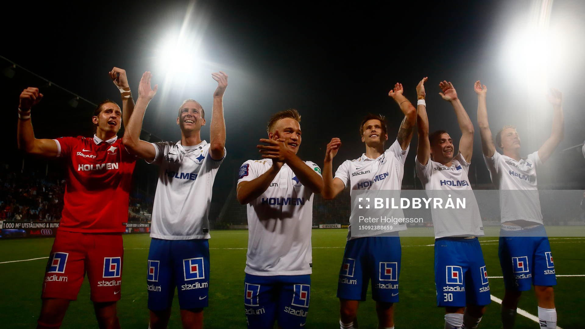 Norrköpings spelare med målvakt David Mitov Nilsson,