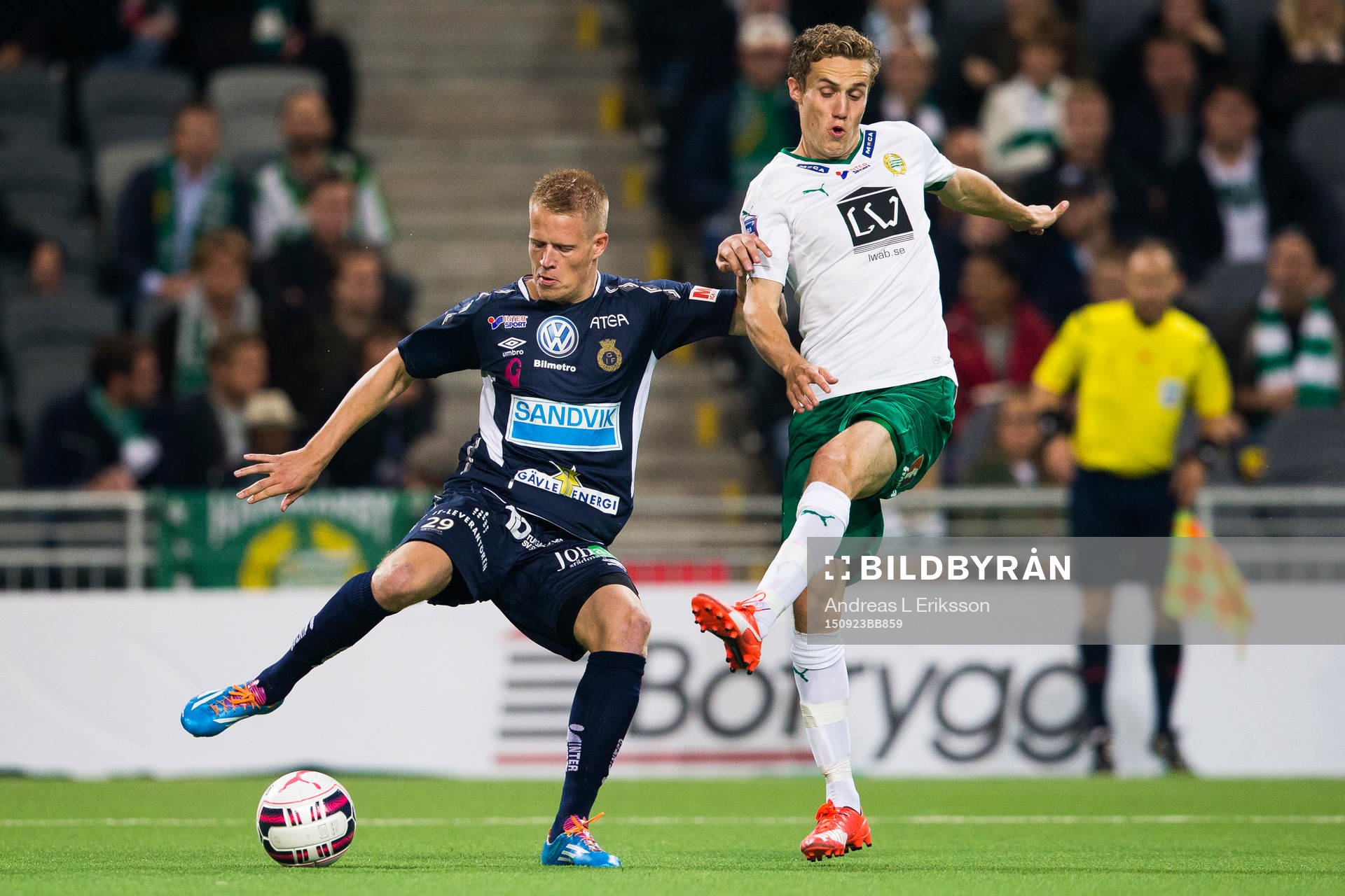 Gefles Martin Rauschenberg och Hammarbys Fredrik Torsteinbö