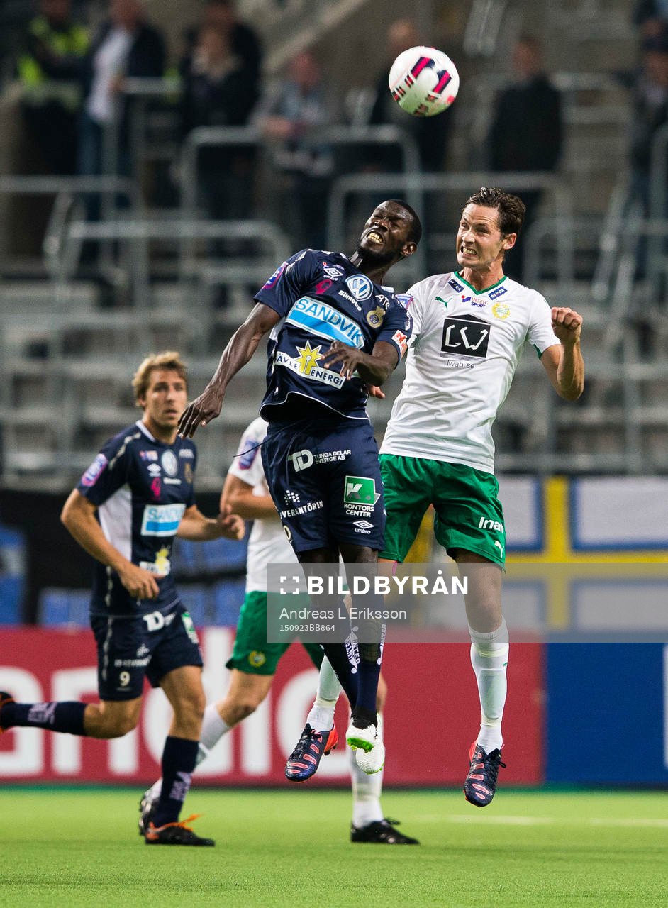 Gefles Dioh Williams i en nickduell med Hammarbys Philip