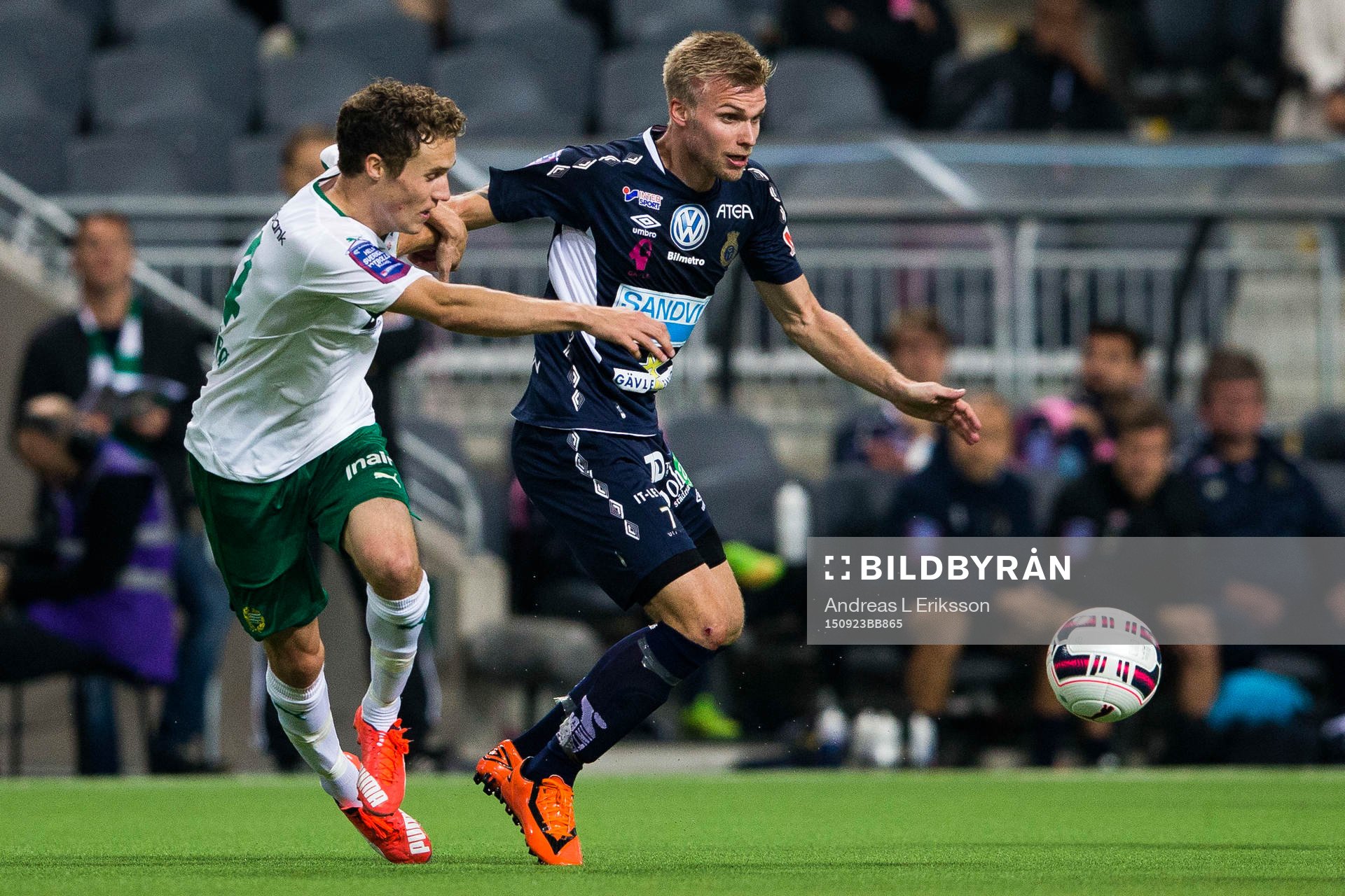 Hammarbys Fredrik Torsteinbö och Gefles Robin Nilsson