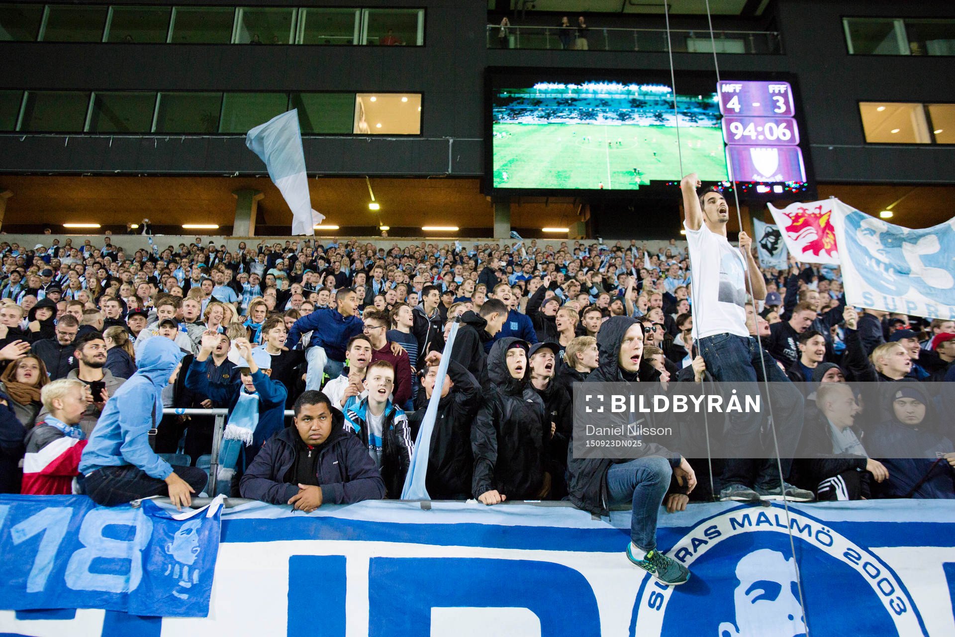 Malmös supportrar jublar