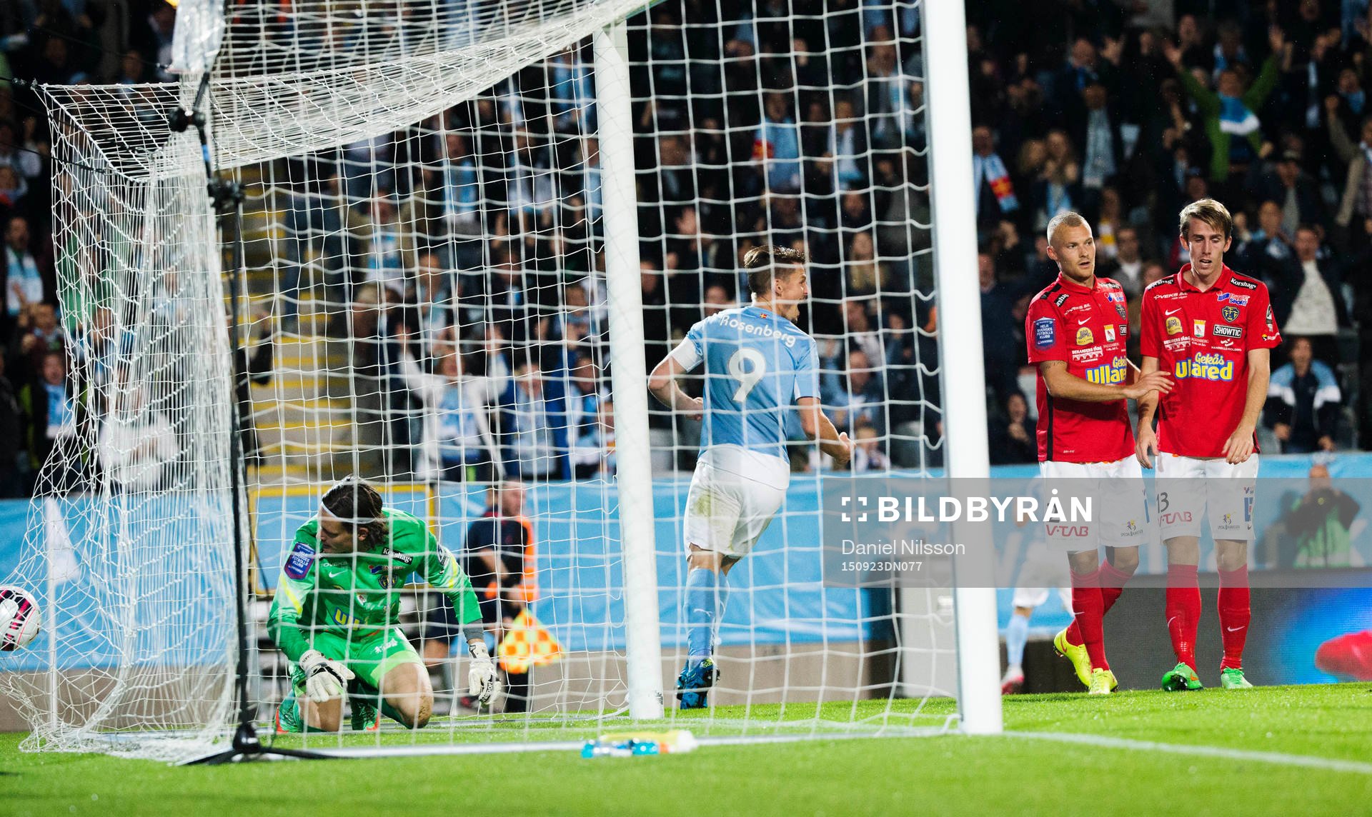 Falkenbergs målvakt Johan Wiland, Rasmus Sjöstedt och