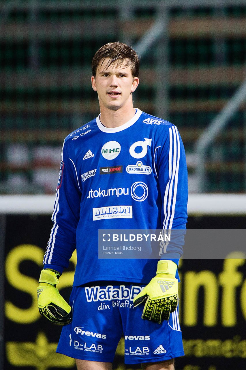 Degerfors målvakt August Strömberg
