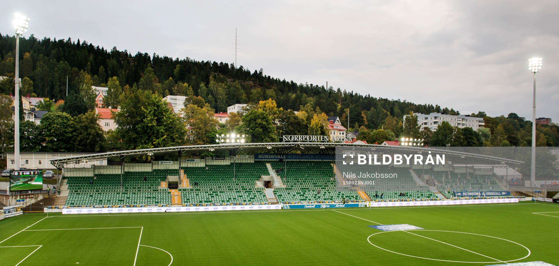 Norrporten Arena innan fotbollsmatchen i Allsvenskan mellan