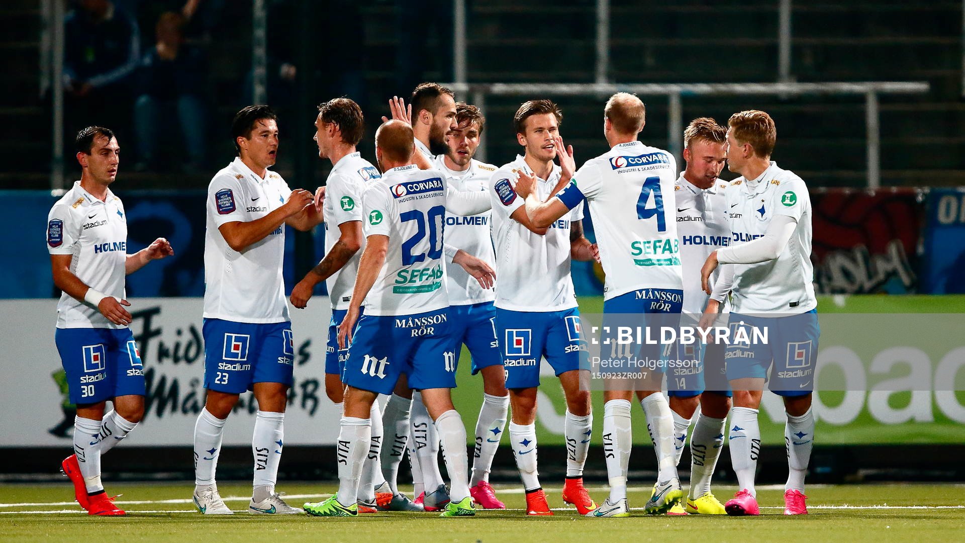 Norrköpings spelare jublar och Djurgården deppar