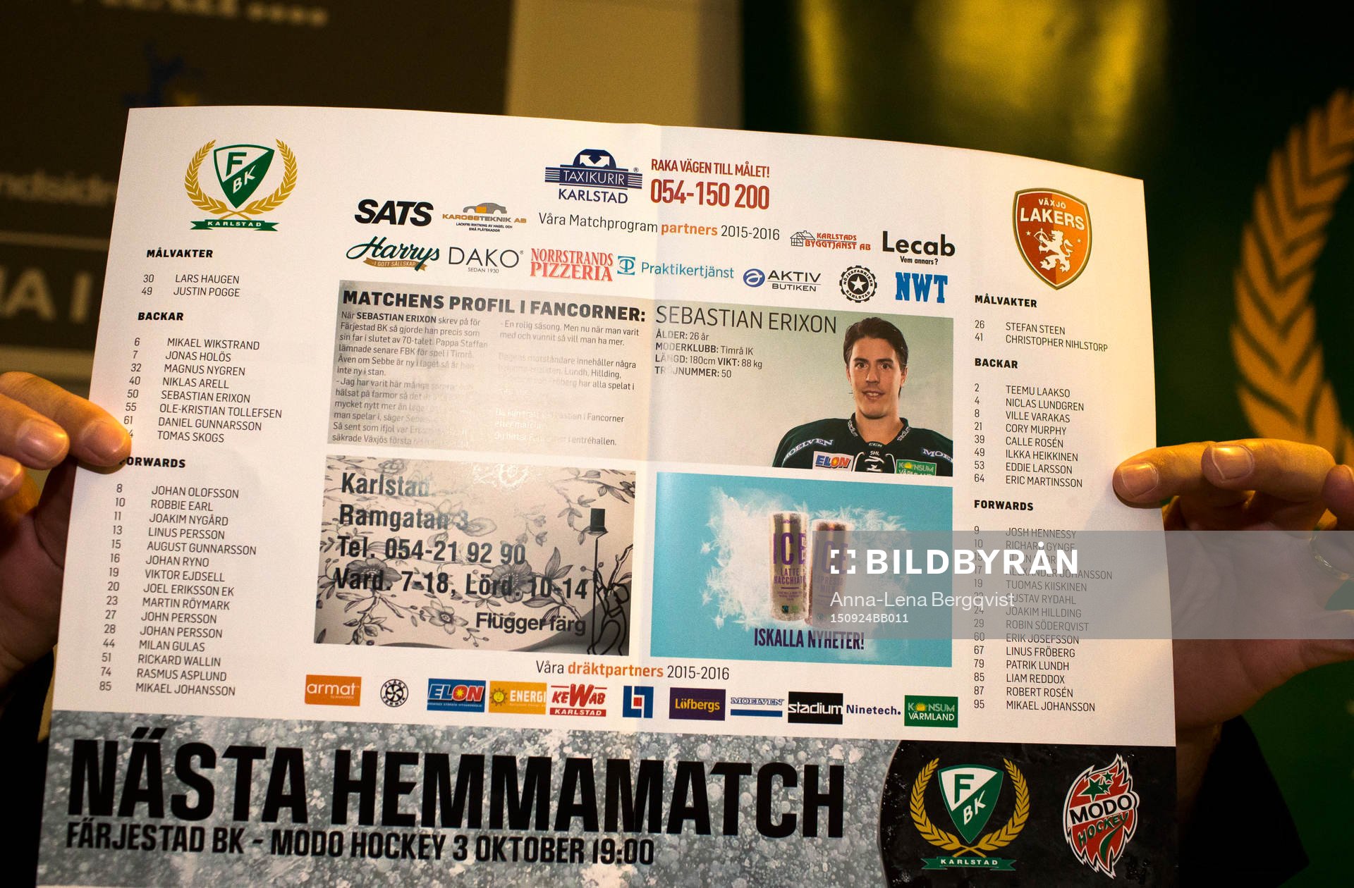 En generell bild av matchprogram