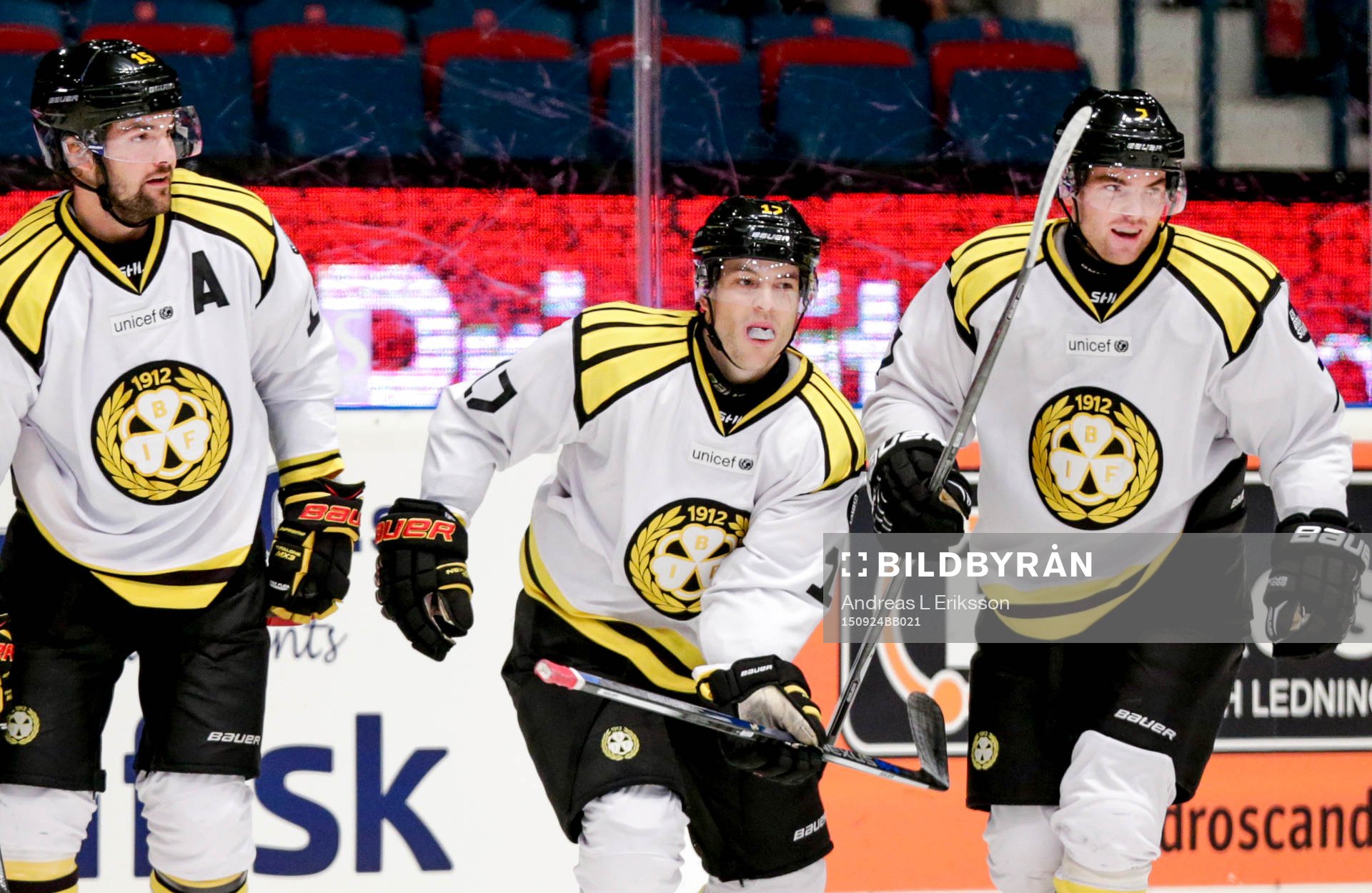 Brynäs spelare jublar