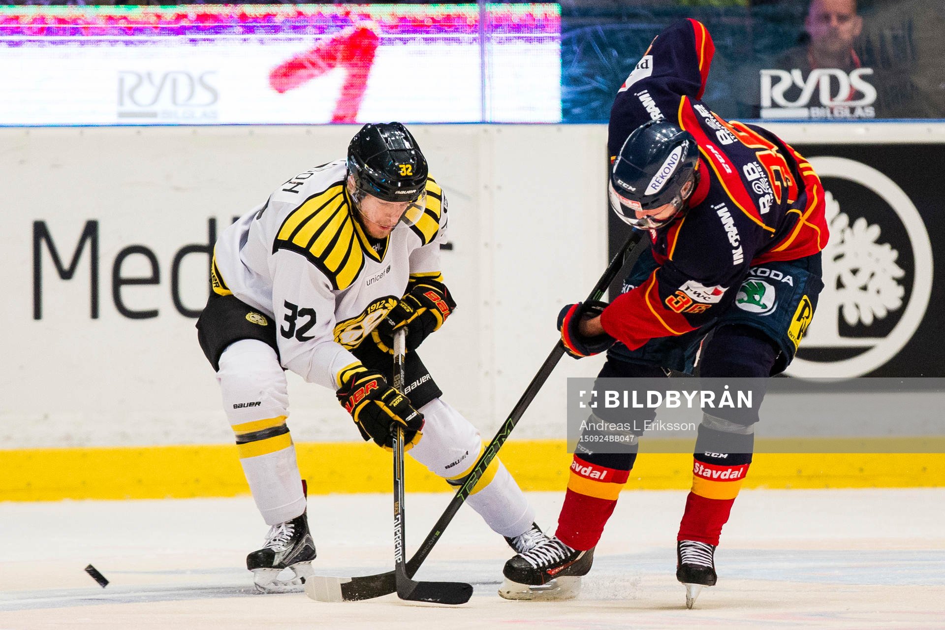 Brynäs Nick Johnson och Djurgårdens Philip Holm
