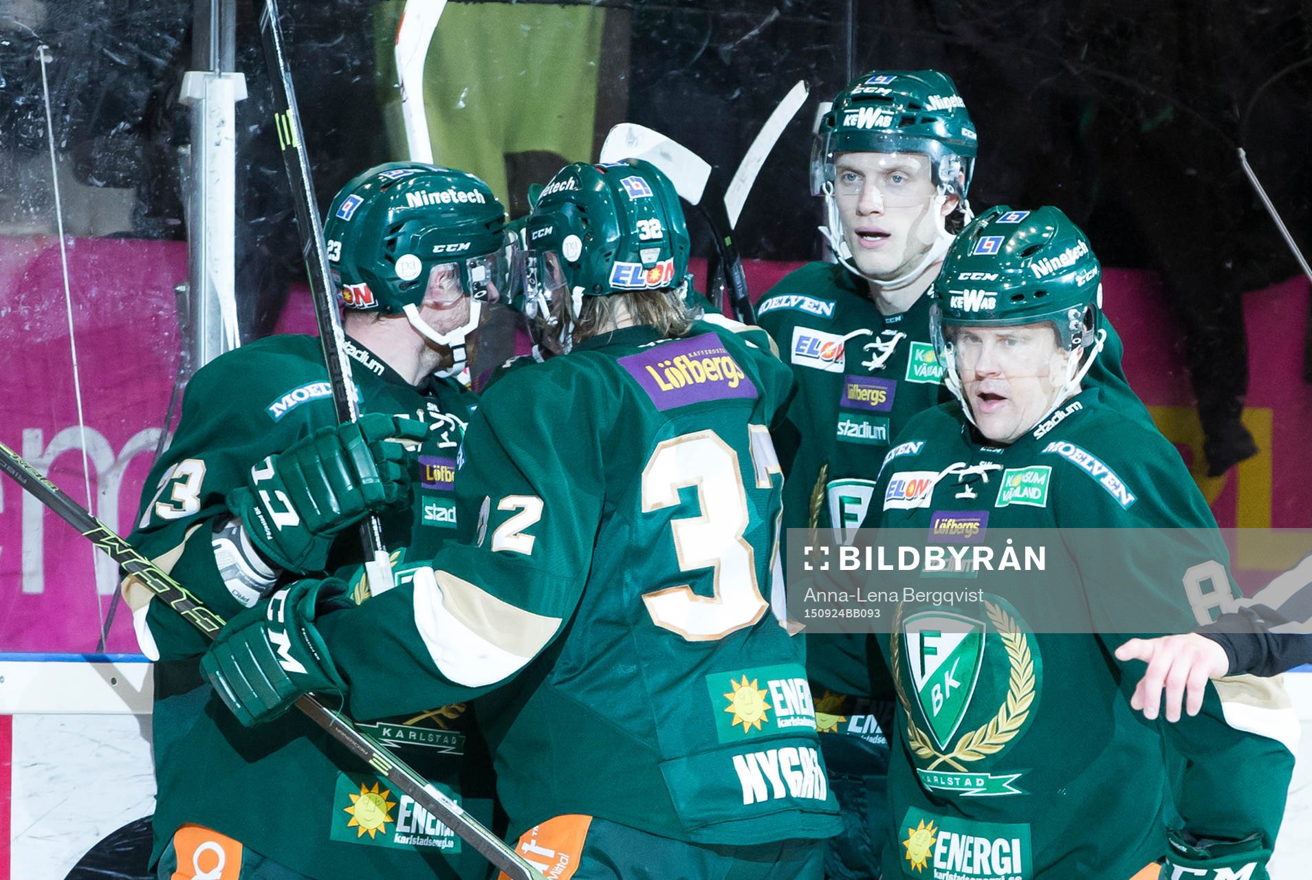 Färjestads Martin Röymark, Tomas Skogs, Johan Ryno Mikael