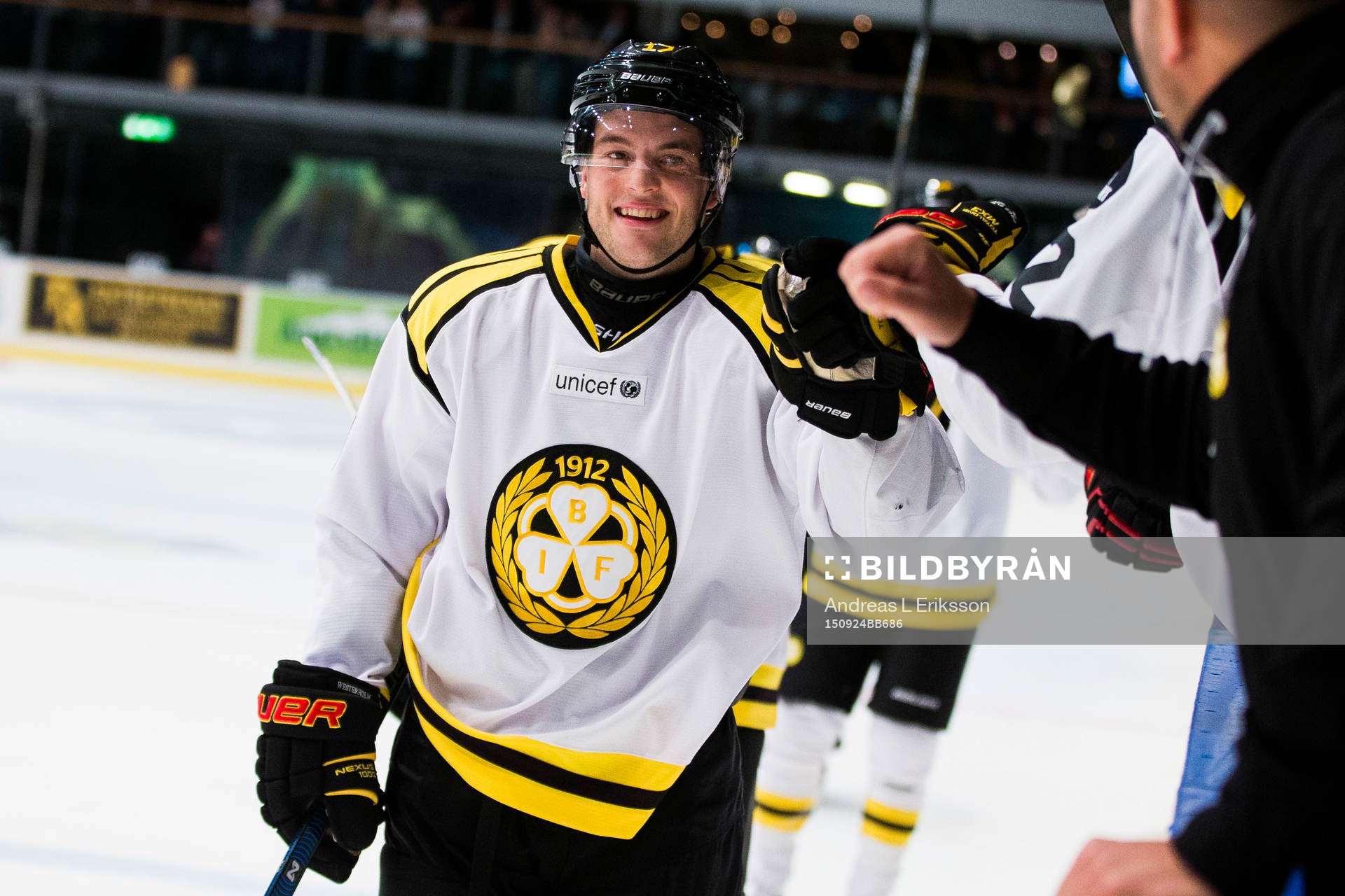 Brynäs Pathrik Westerholm jublar