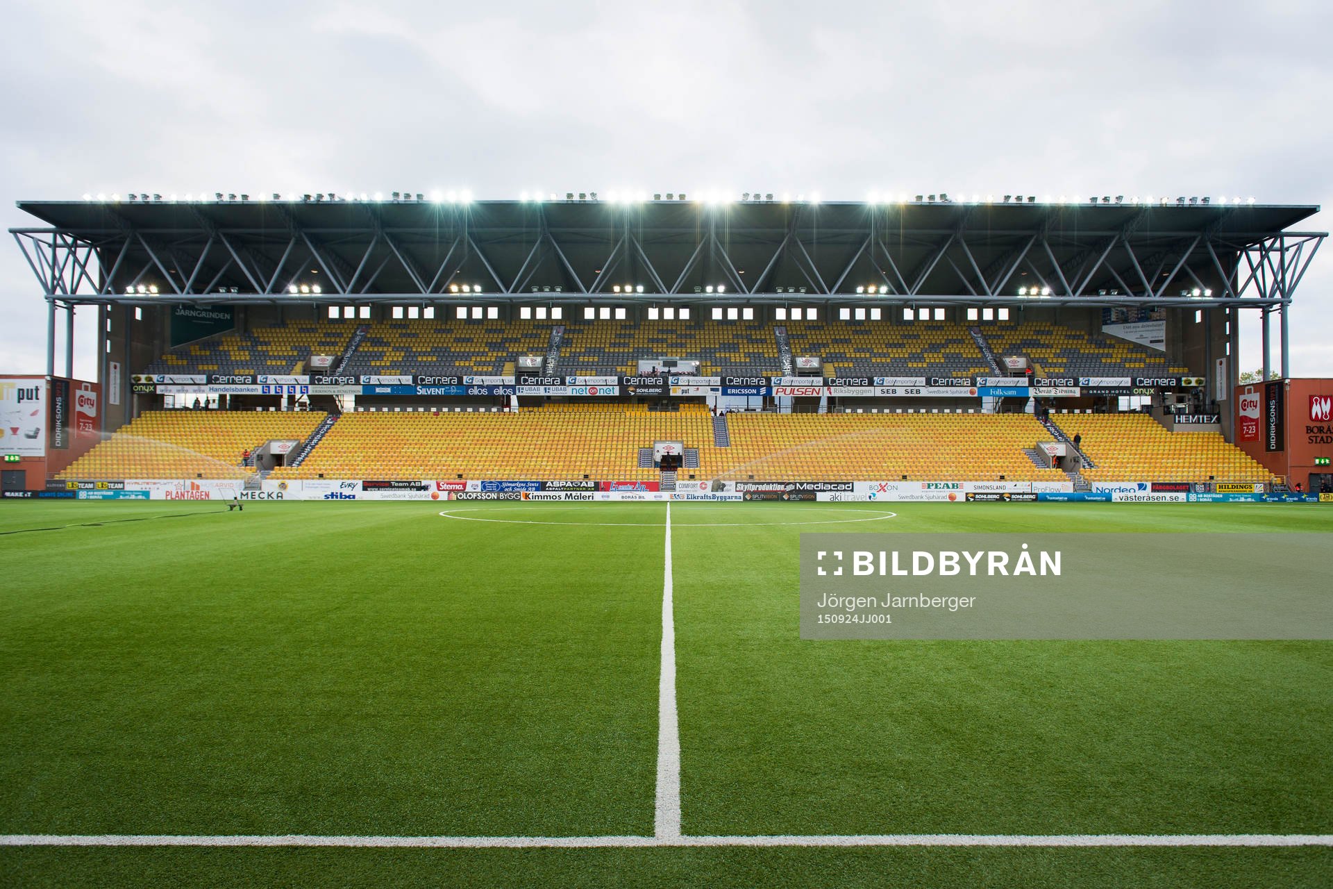 Borås arena innan en fotbollsmatch i Allsvenskan mellan