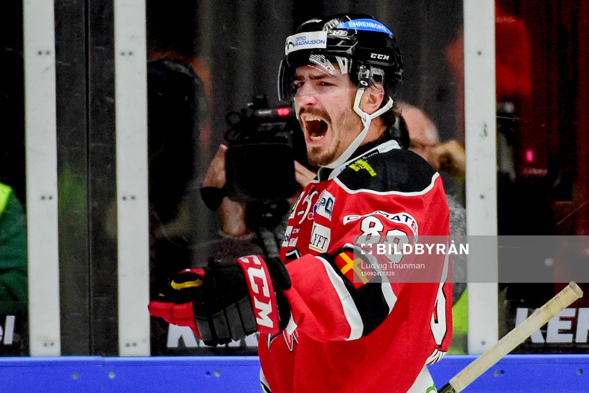 Malmö Redhawks Peter Mueller jublar