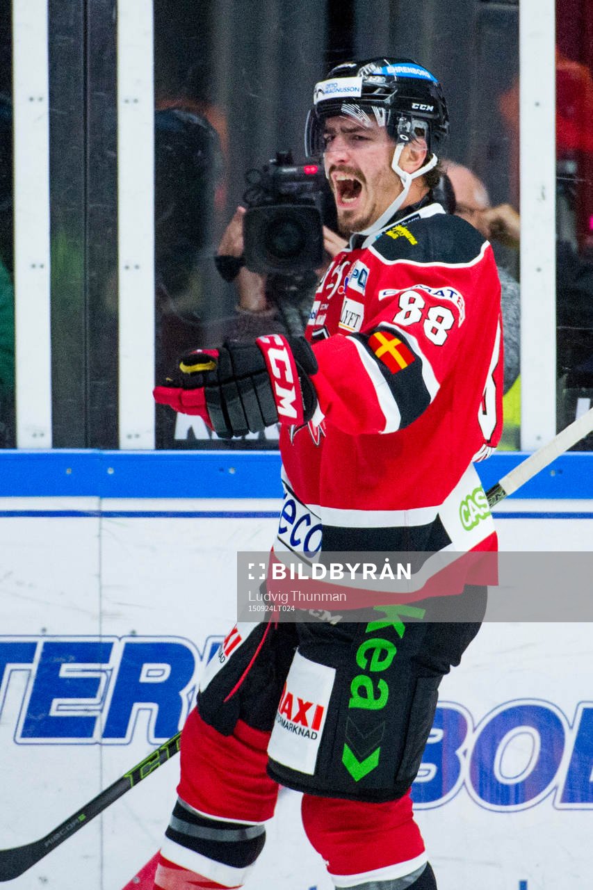 Malmö Redhawks Peter Mueller jublar