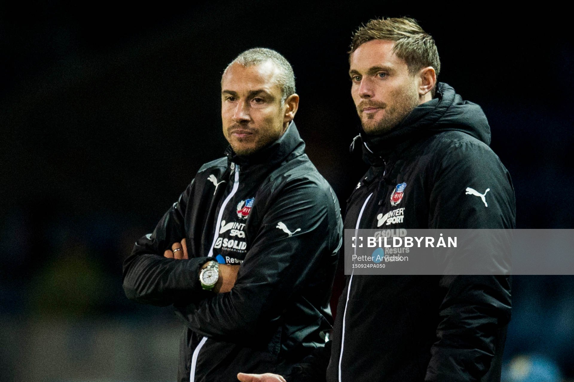 Helsingborgs manager Henrik Larsson och assisterande