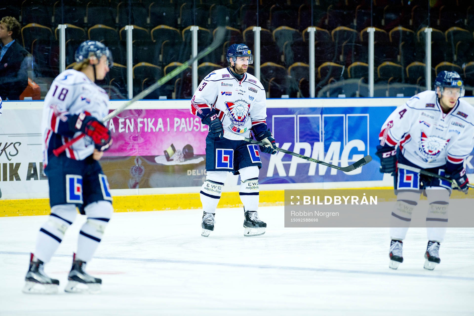 Linköpings Jakob Lilja, Andrew Gordon och Chad Billins