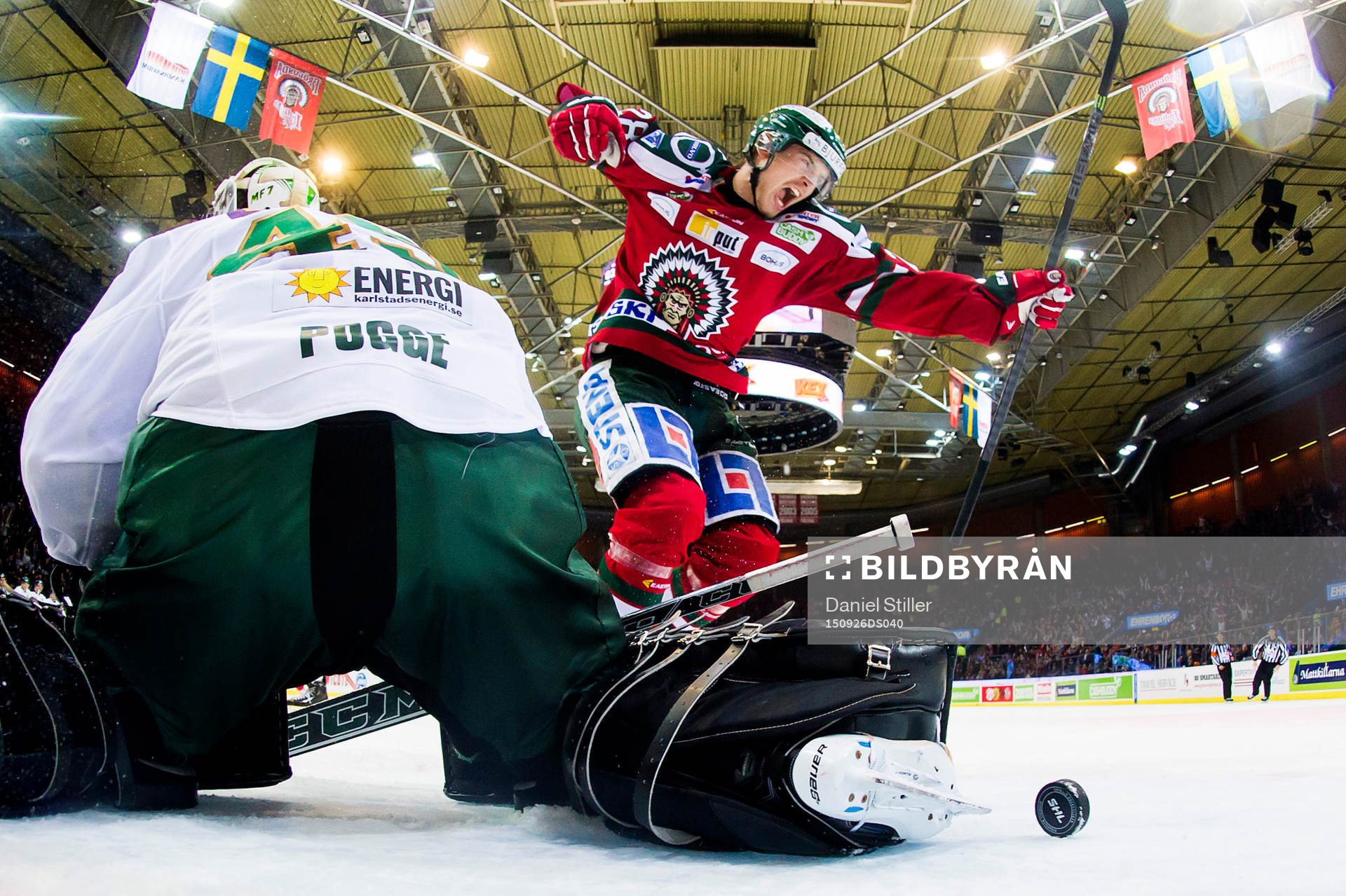 Frölundas Johan Sundström jublar