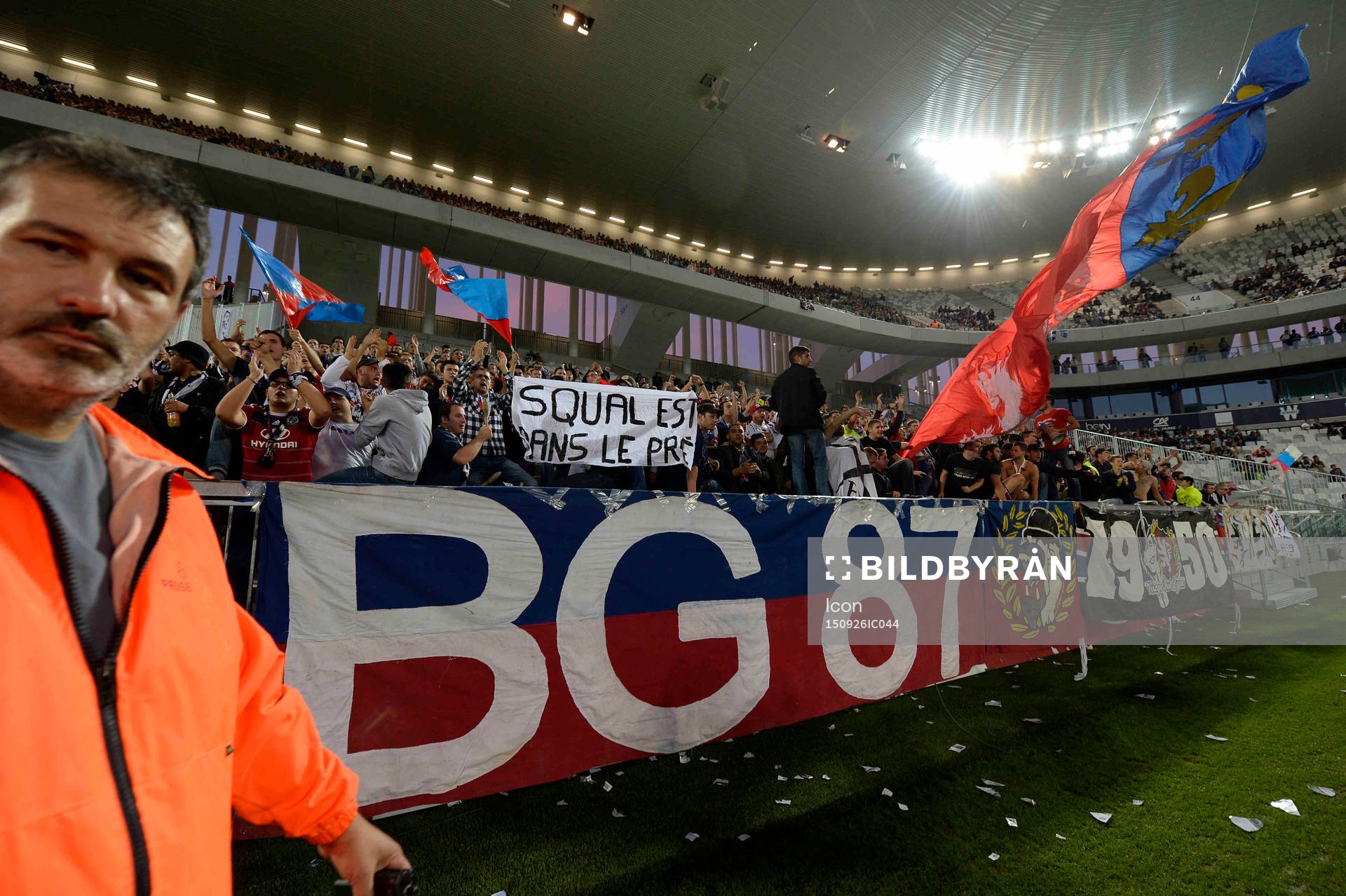  Fotboll, Ligue 1, Bordeaux - Lyon: Supporters Lyon  - 26.09.2015 - Bordeaux / Lyon  - 8eme journee de Ligue 1