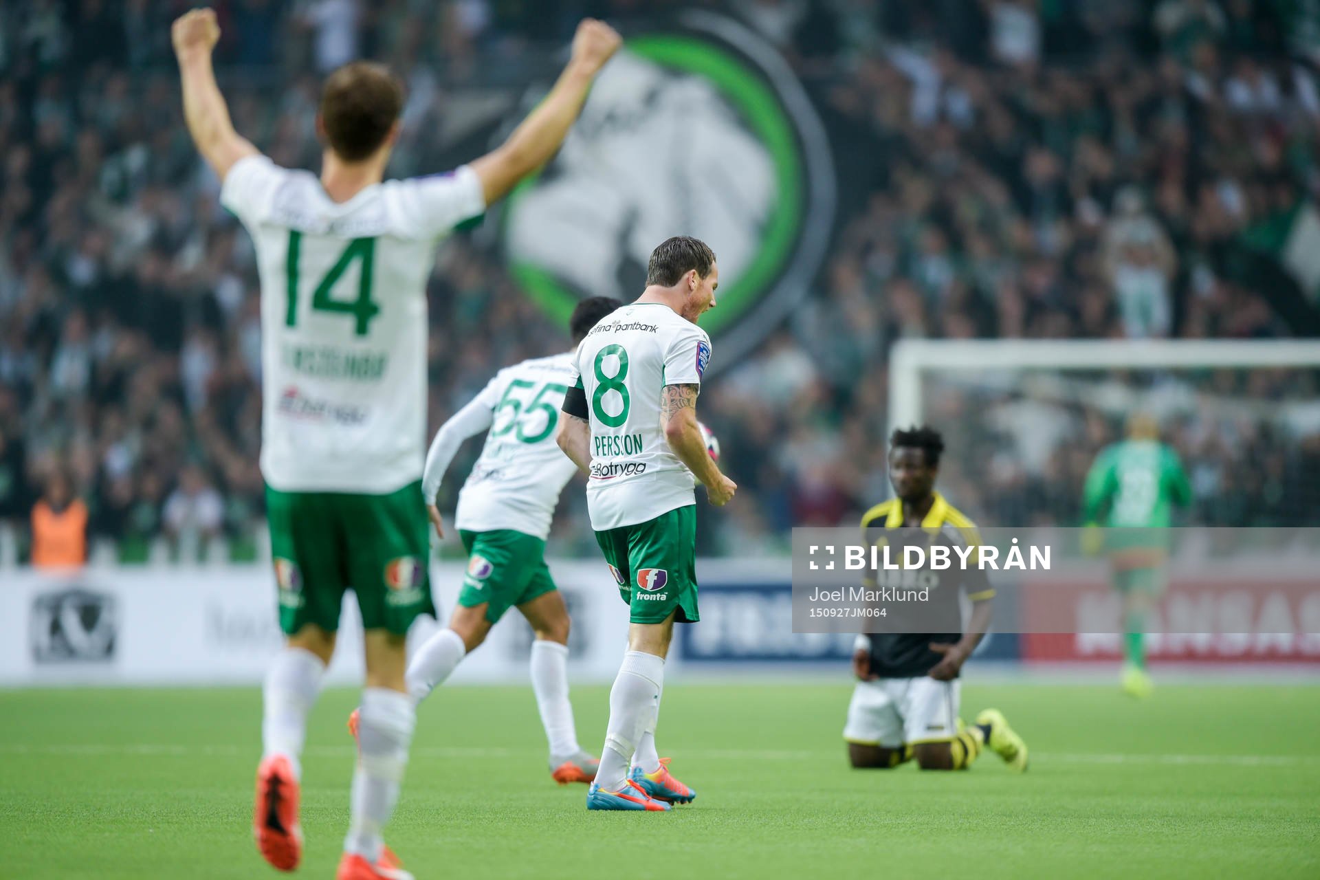 Hammarbys Johan Persson jublar