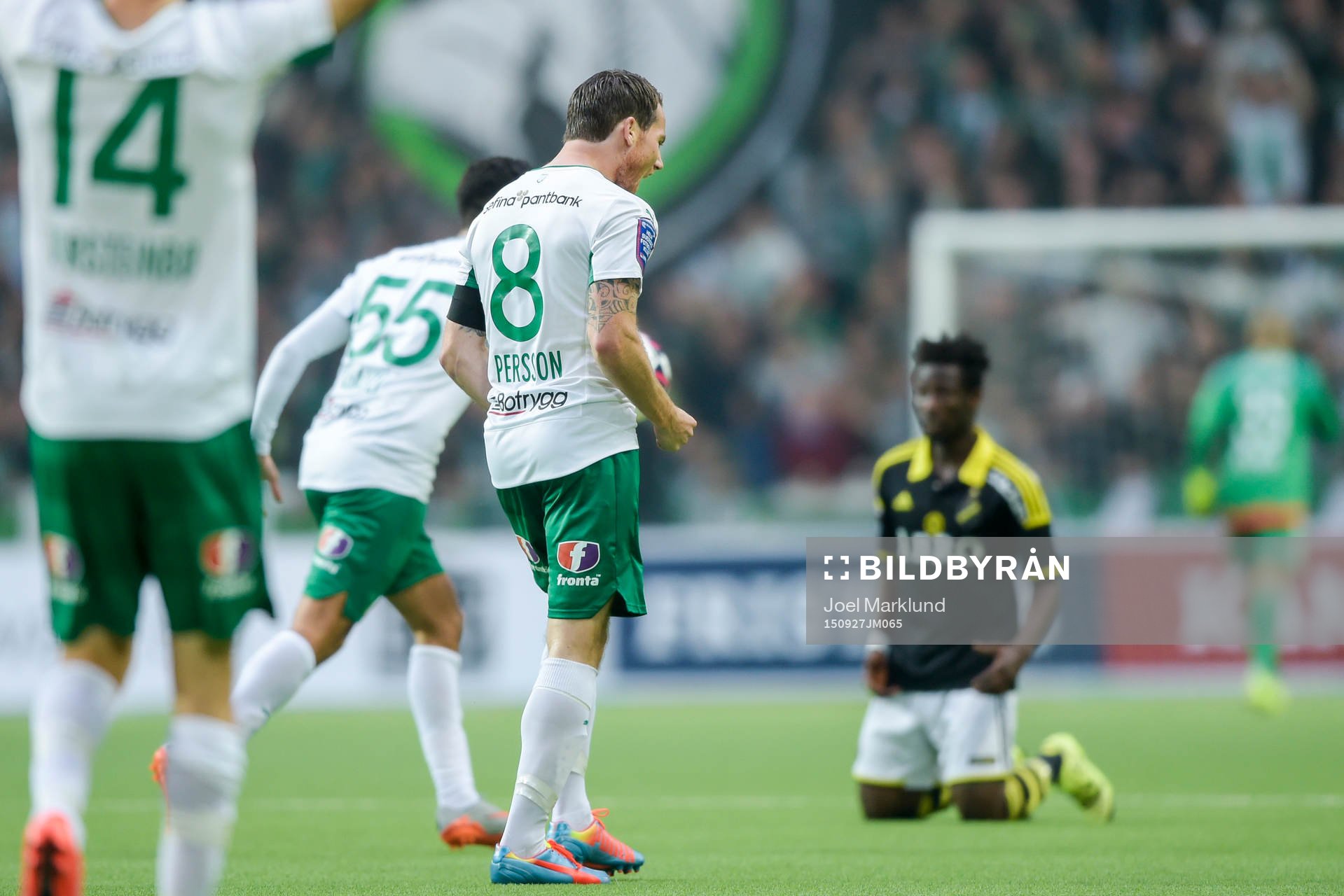 Hammarbys Johan Persson jublar