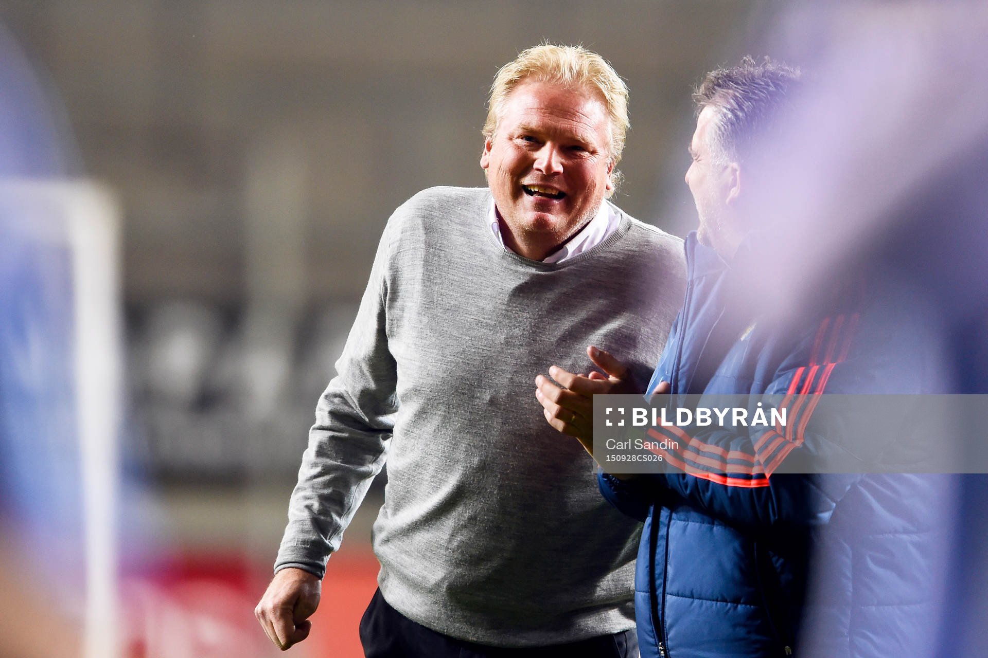 IFK Göteborgs tränare Jörgen Lennartsson jublar