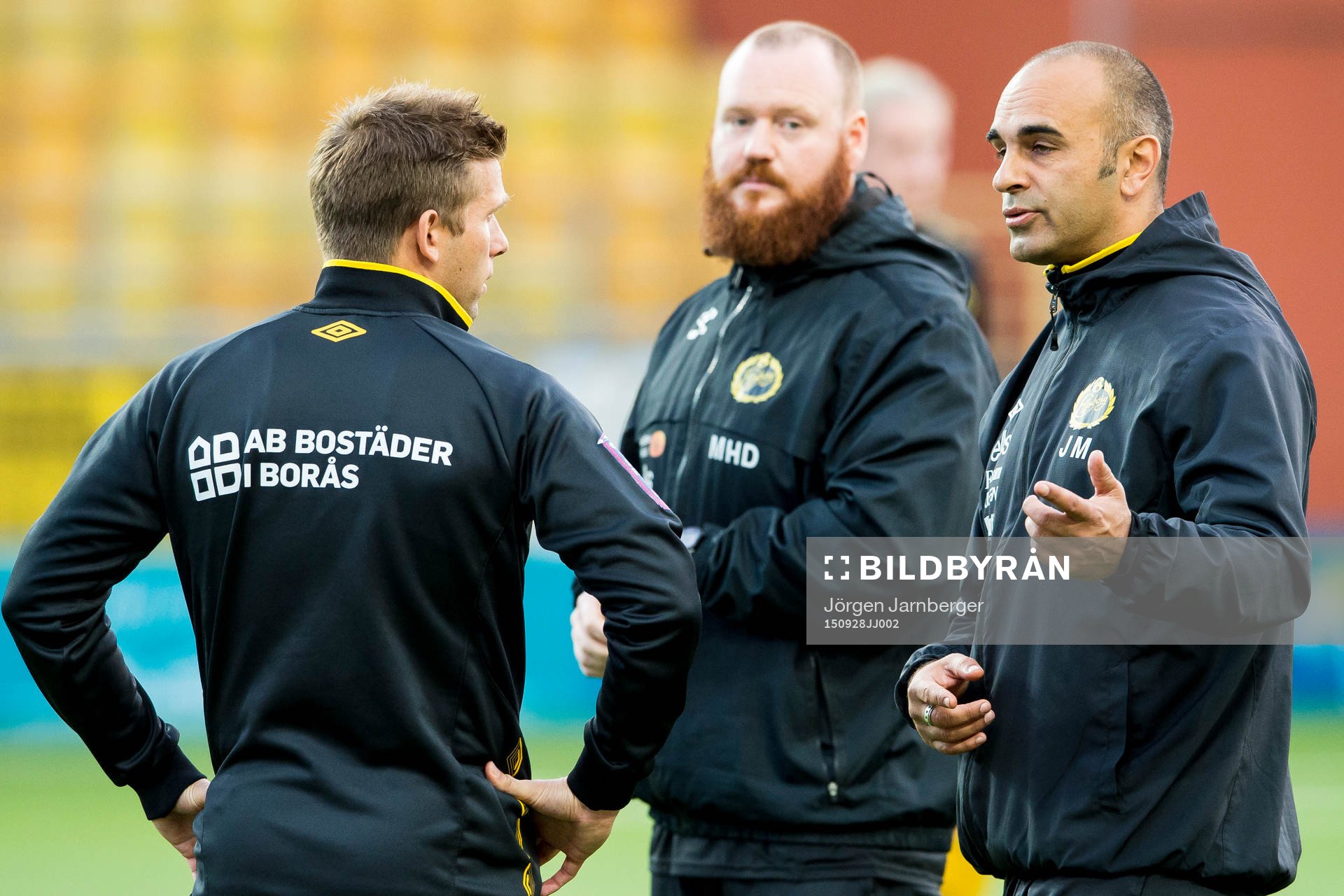 Elfsborgs tränare Jan Mian pratar med Anders Svensson