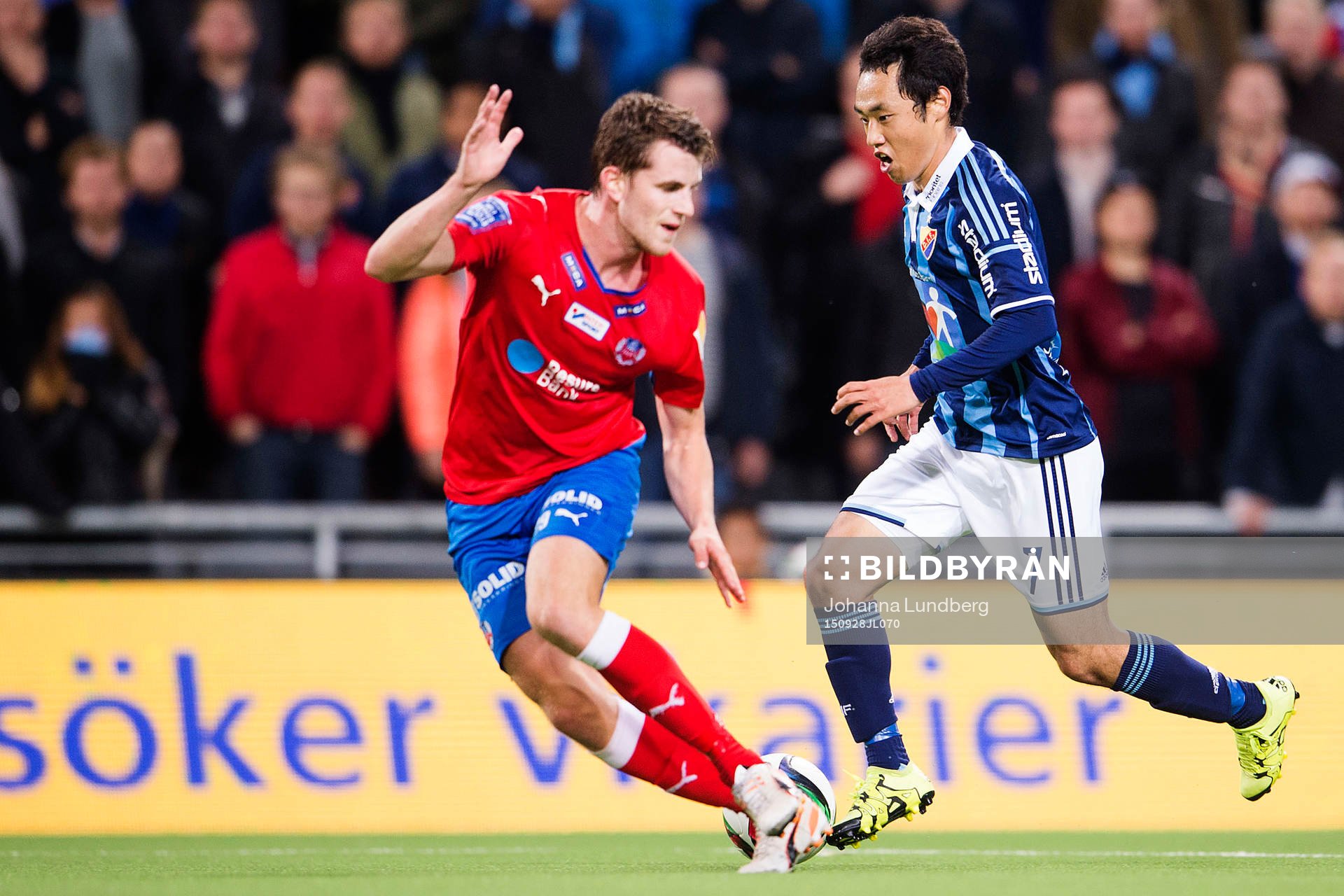 Helsingborgs Jesper Björkman och Djurgårdens Seon-Min Moon