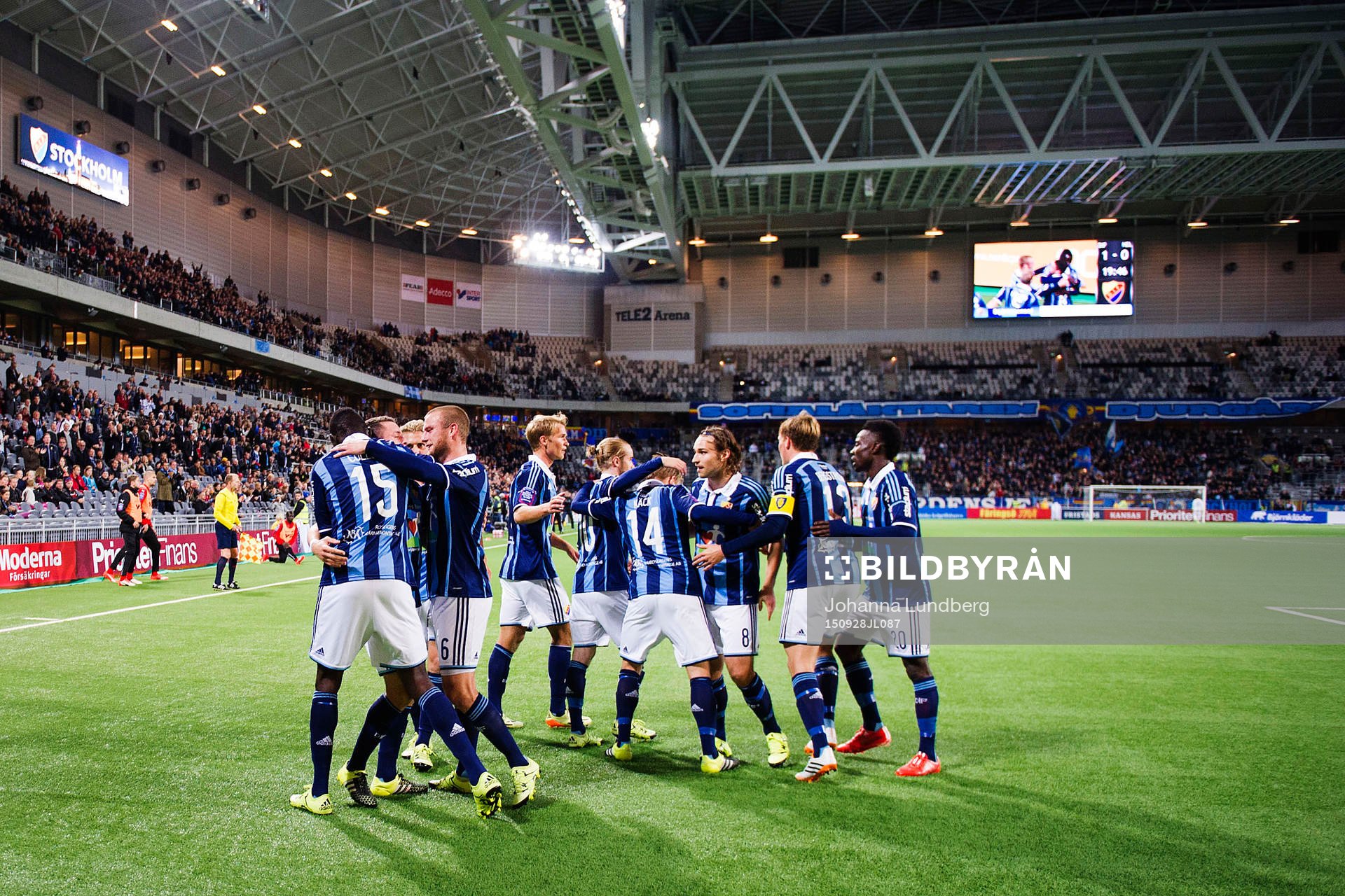 Djurgårdens spelare jublar