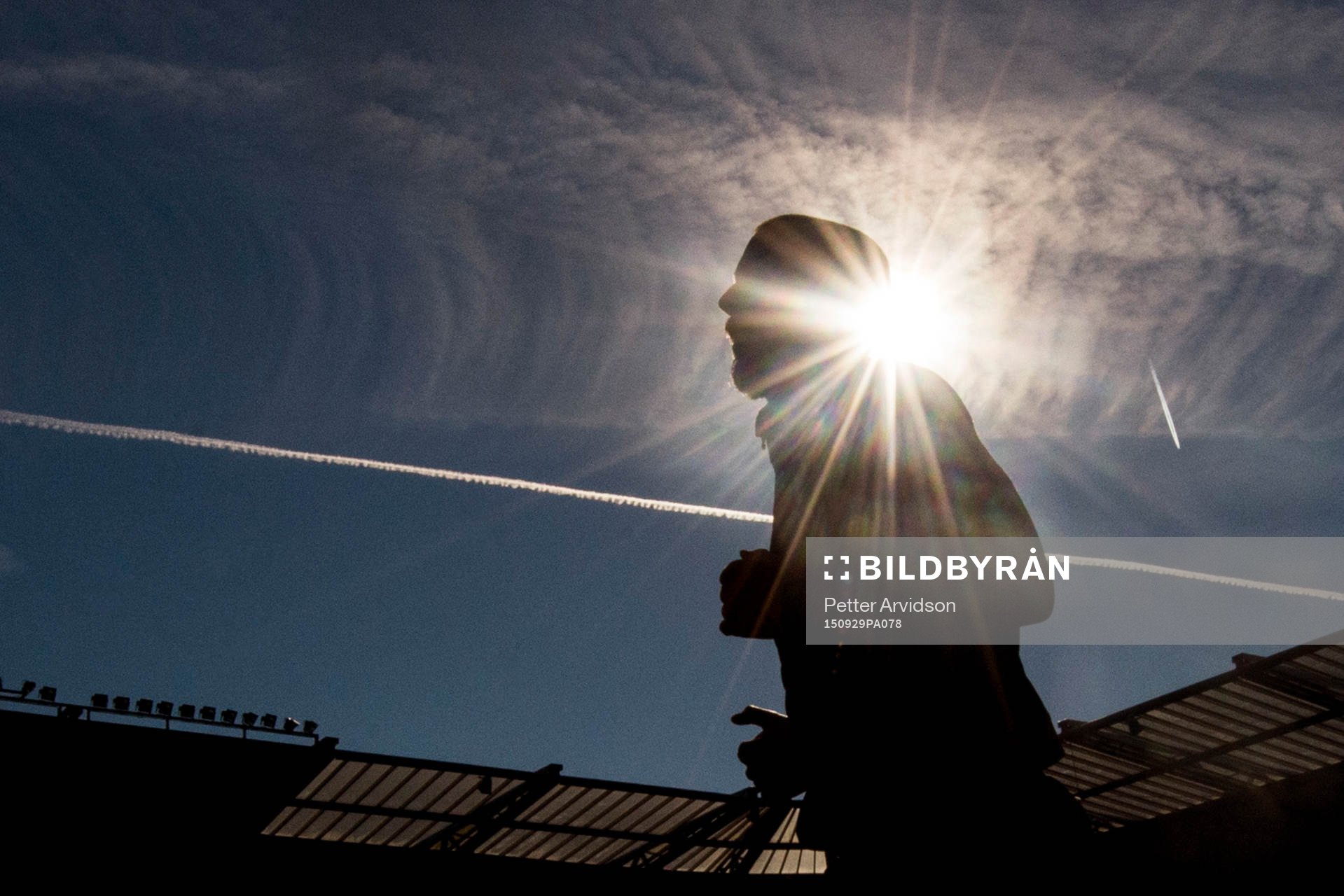 Malmö FF spelare tränar i solen