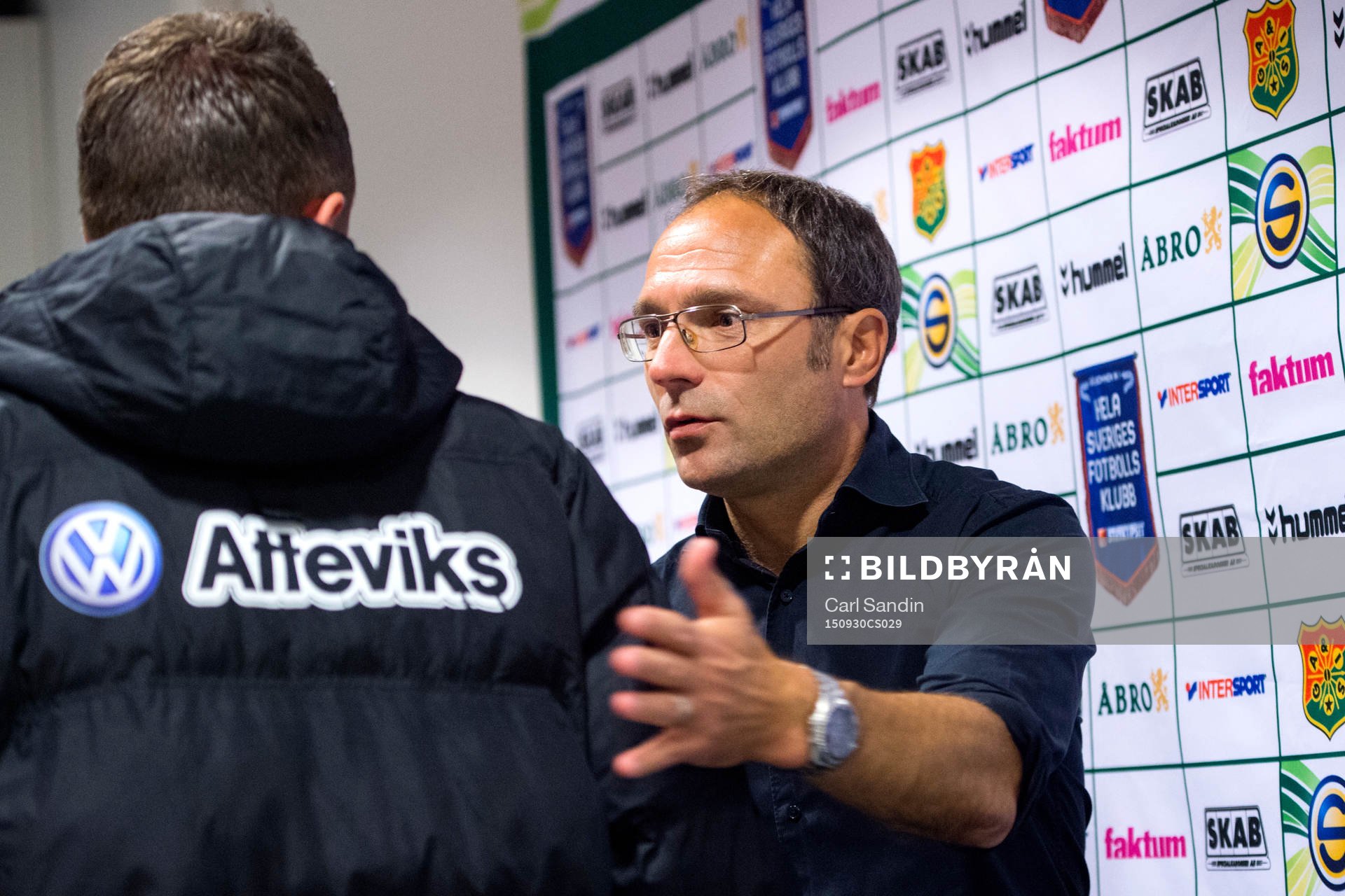 GAIS tränare Per-Ola Ljung på presskonferensen