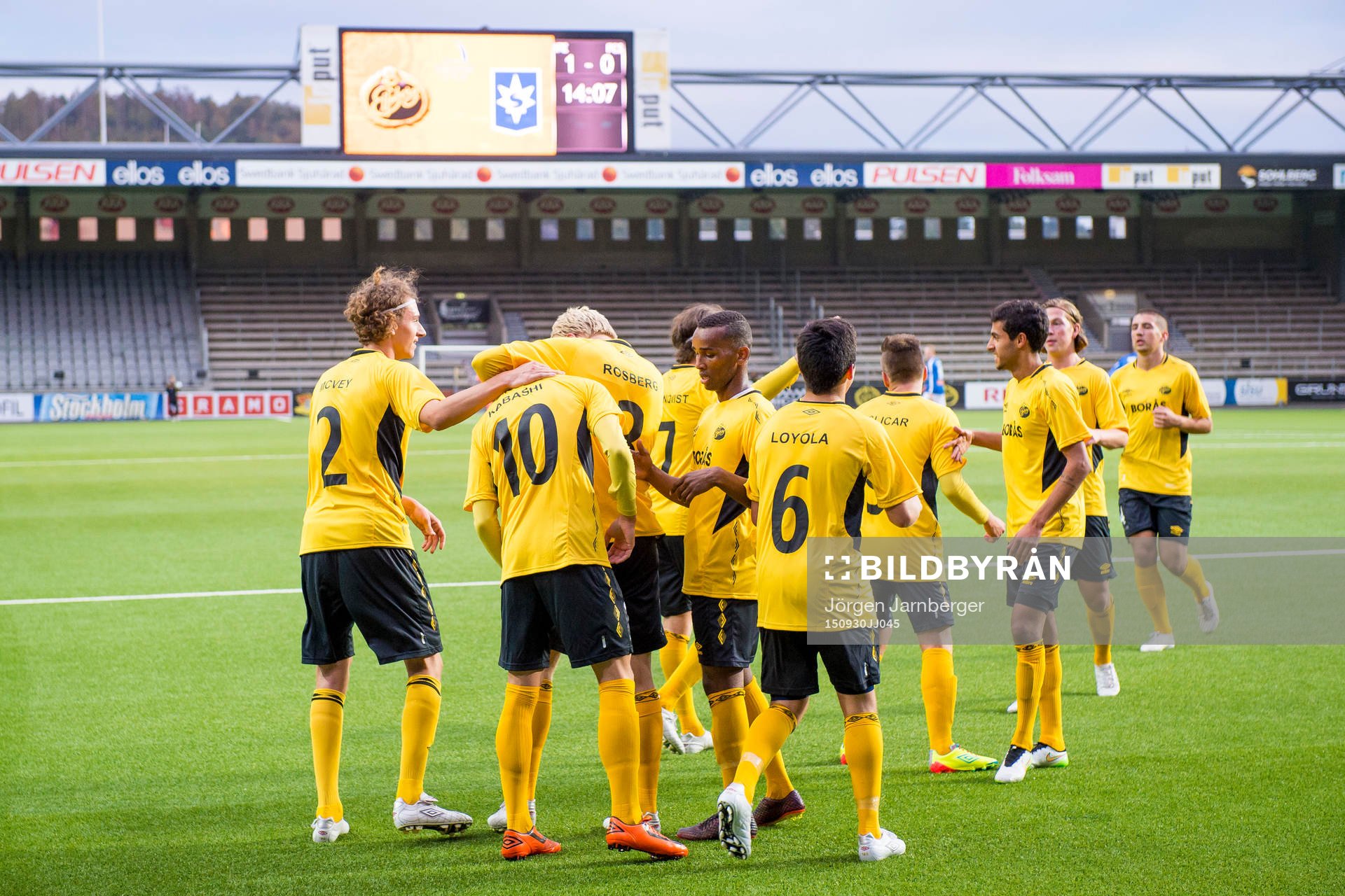 Elfsborgs spelarna jublar