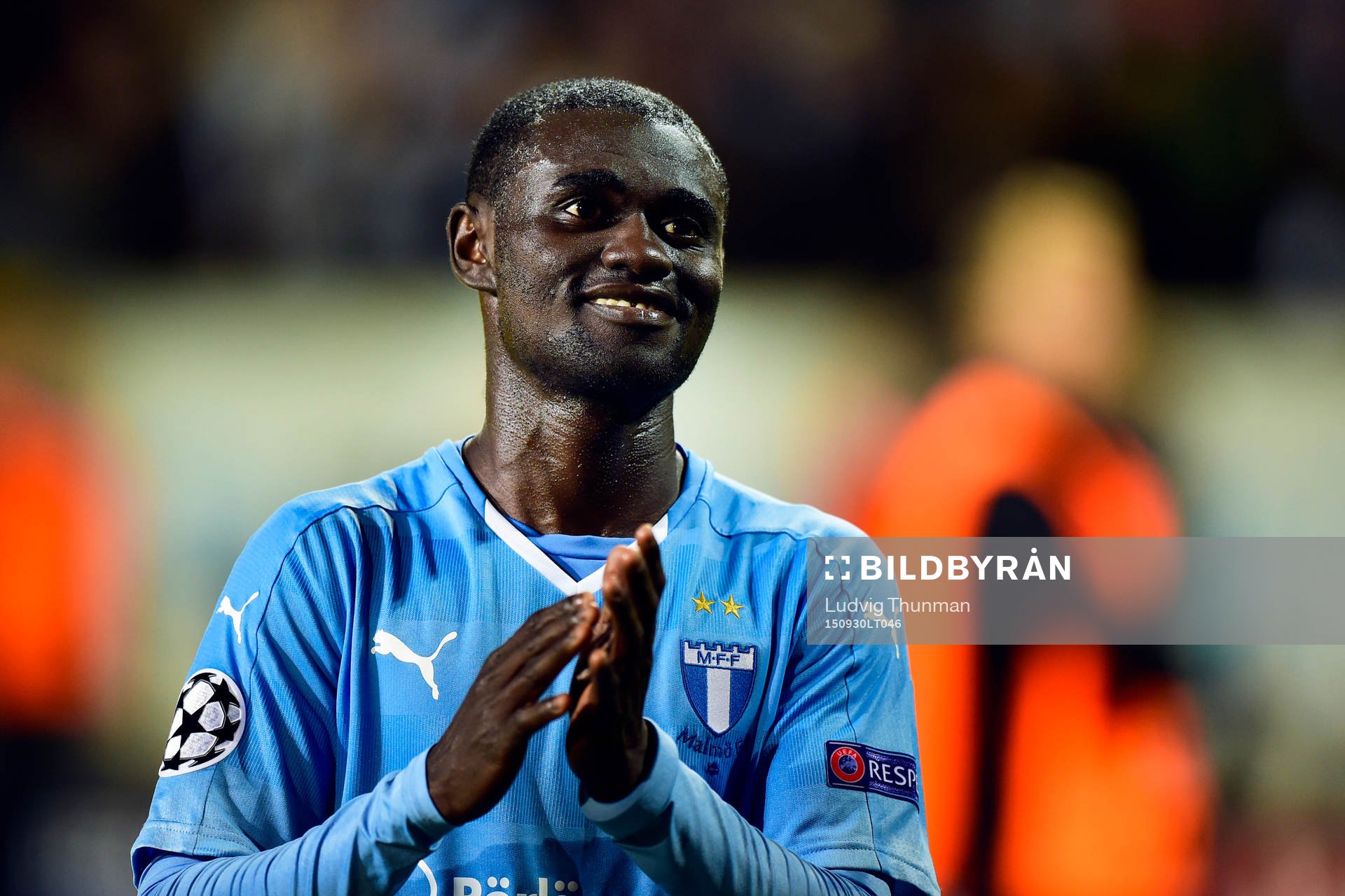 Malmö FFs Enoch Kofi Adu tackar publiken