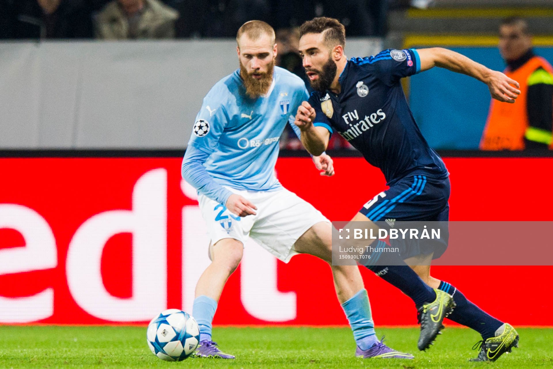 Real Madrids Daniel Carvajal Ramos bevakas av Jo Inge Berget