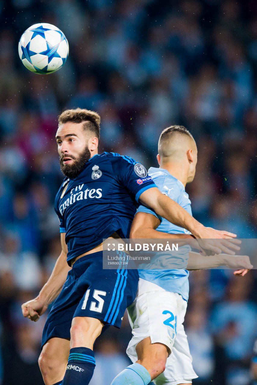 Real Madrids Daniel Carvajal Ramos och Vladimir Rodic