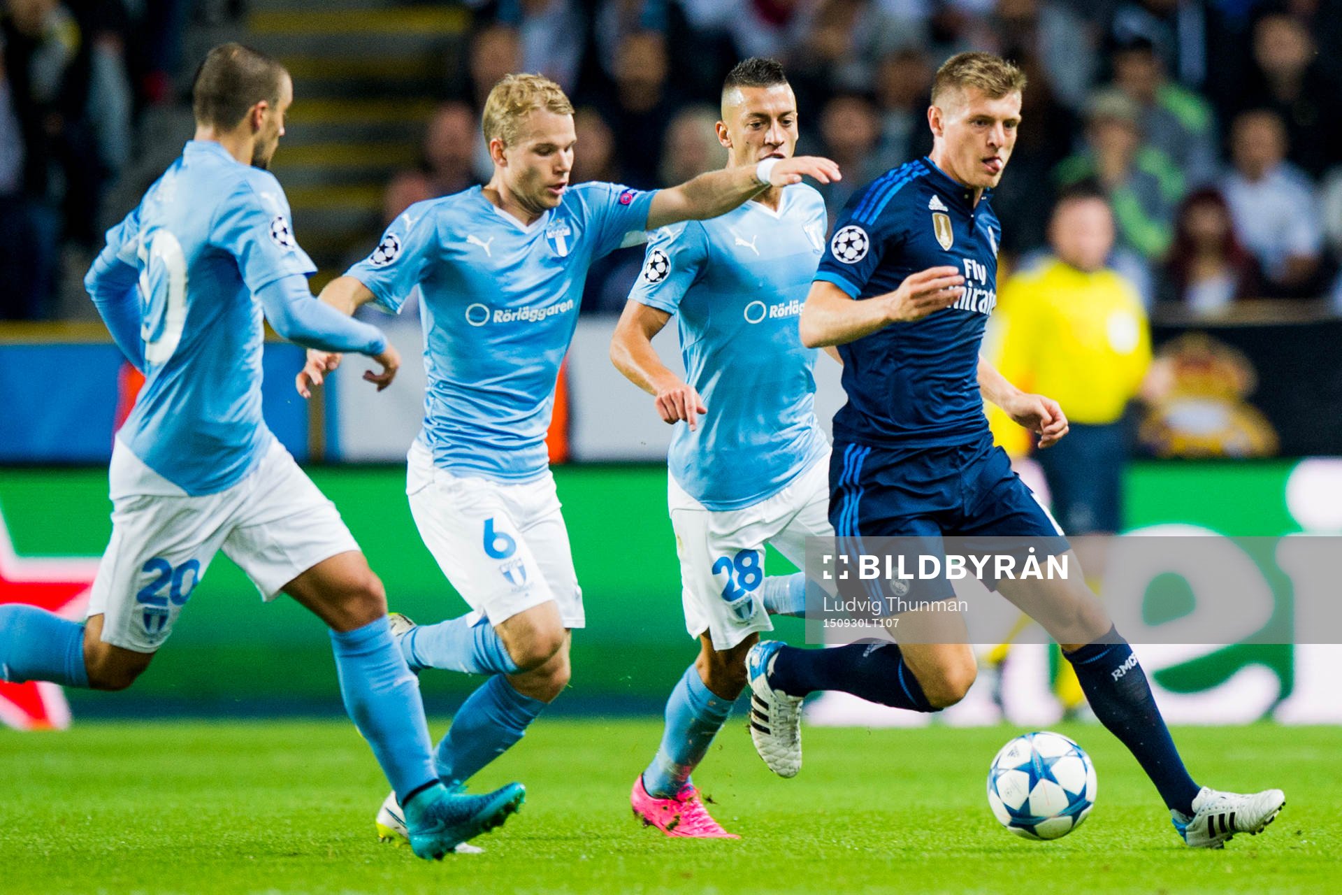 Malmö FFs Vladimir Rodic, Oscar Lewicki och Nikola