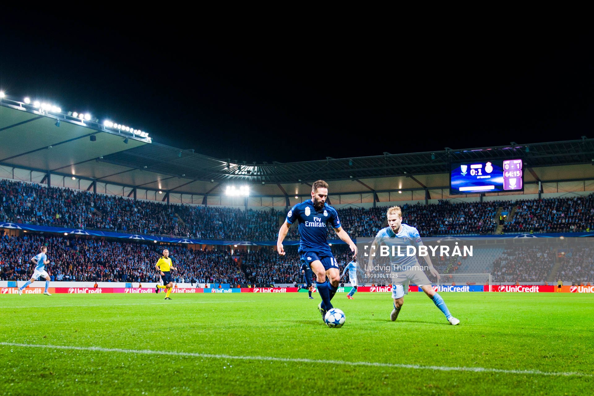 Real Madrids Daniel Carvajal Ramos och Malmö FFs Oscar