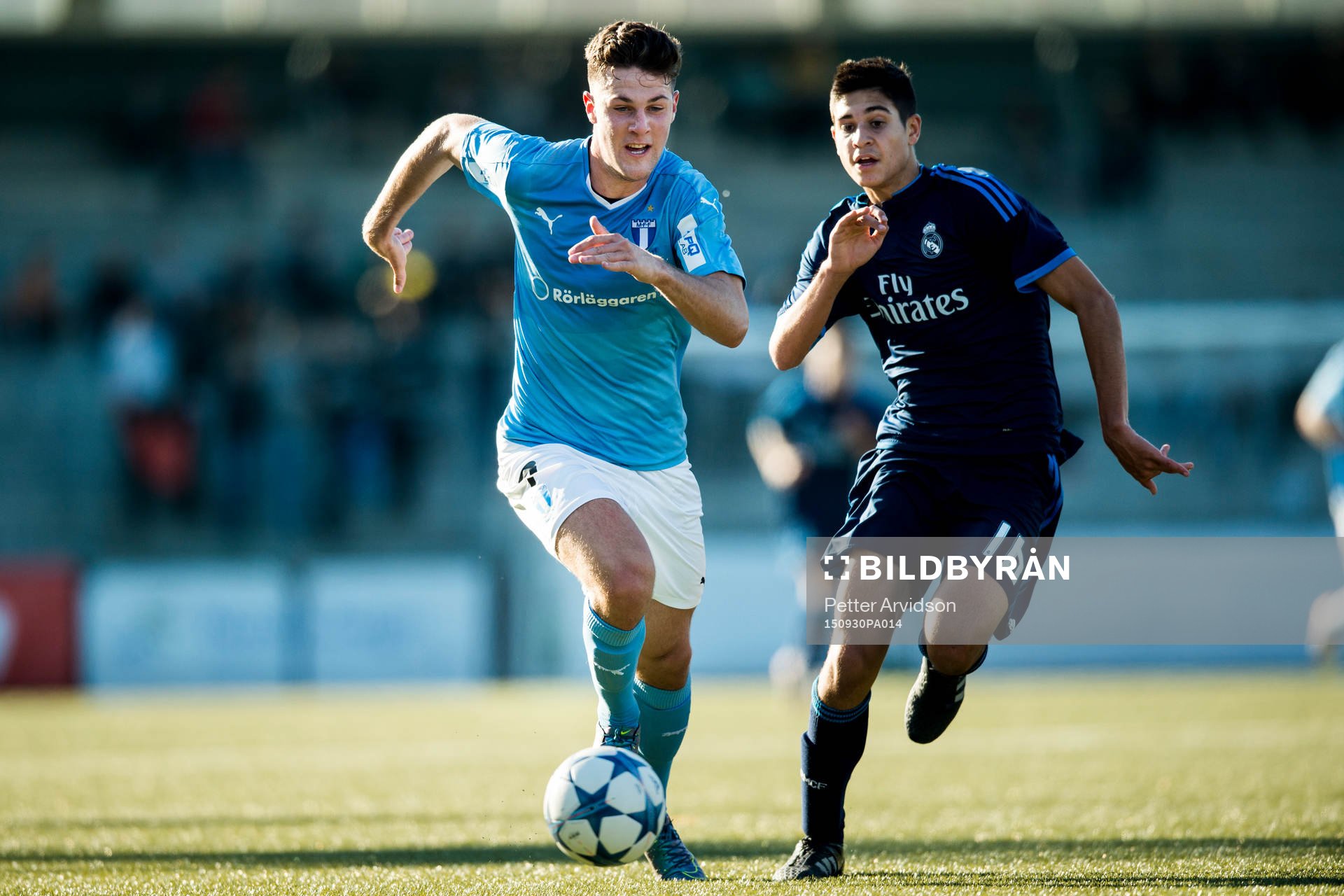 Malmö FFs Oliver Stojanovic Fredin och Real Madrids Jaume