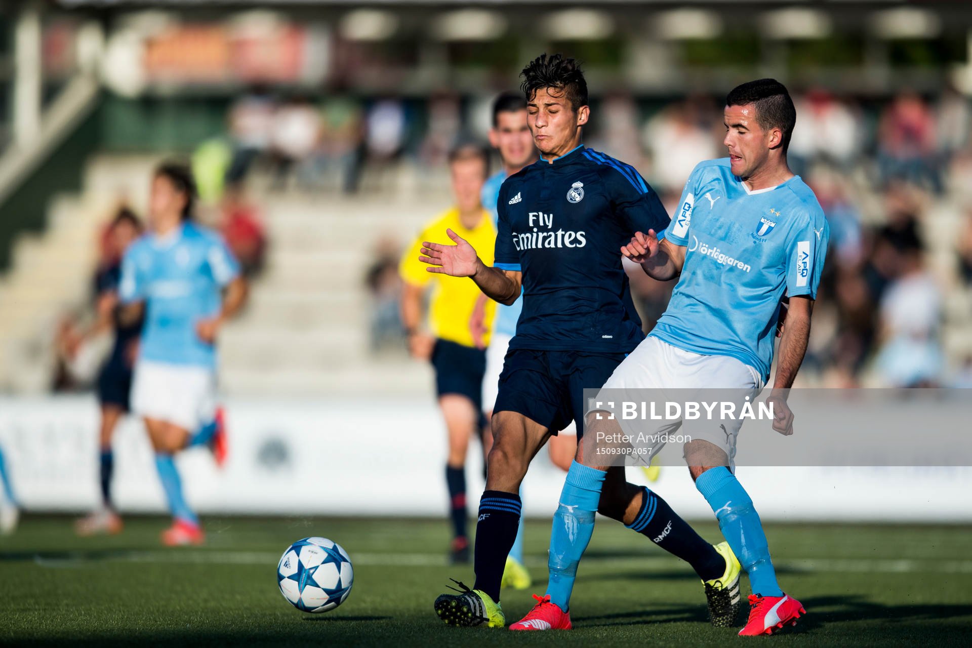 Real Madrids Alejandro Salto och Malmö FFs Granit Stagova