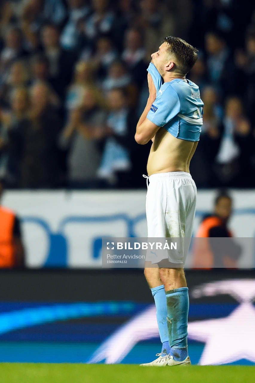 Malmö FFs Markus Rosenberg deppar