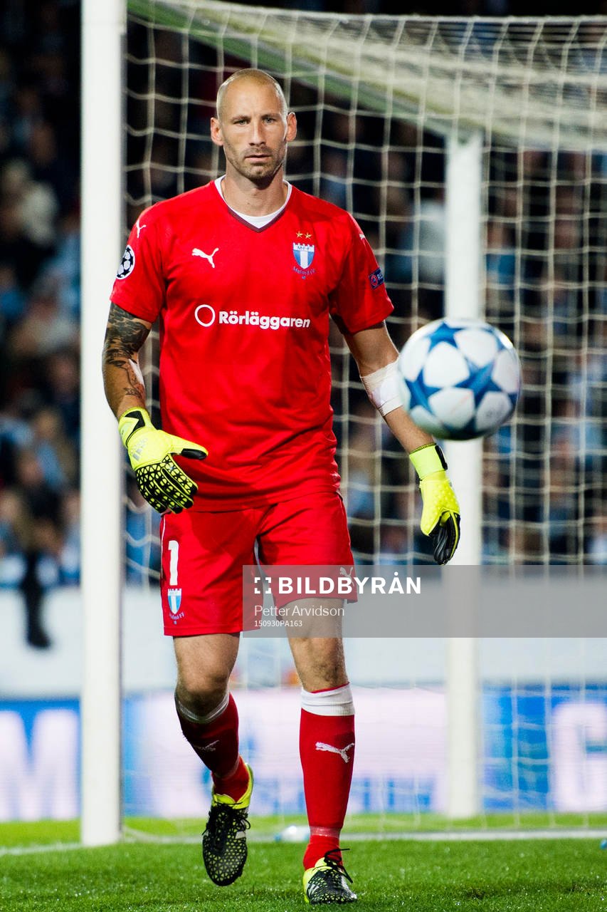 Malmö FFs målvakt Johan Wiland