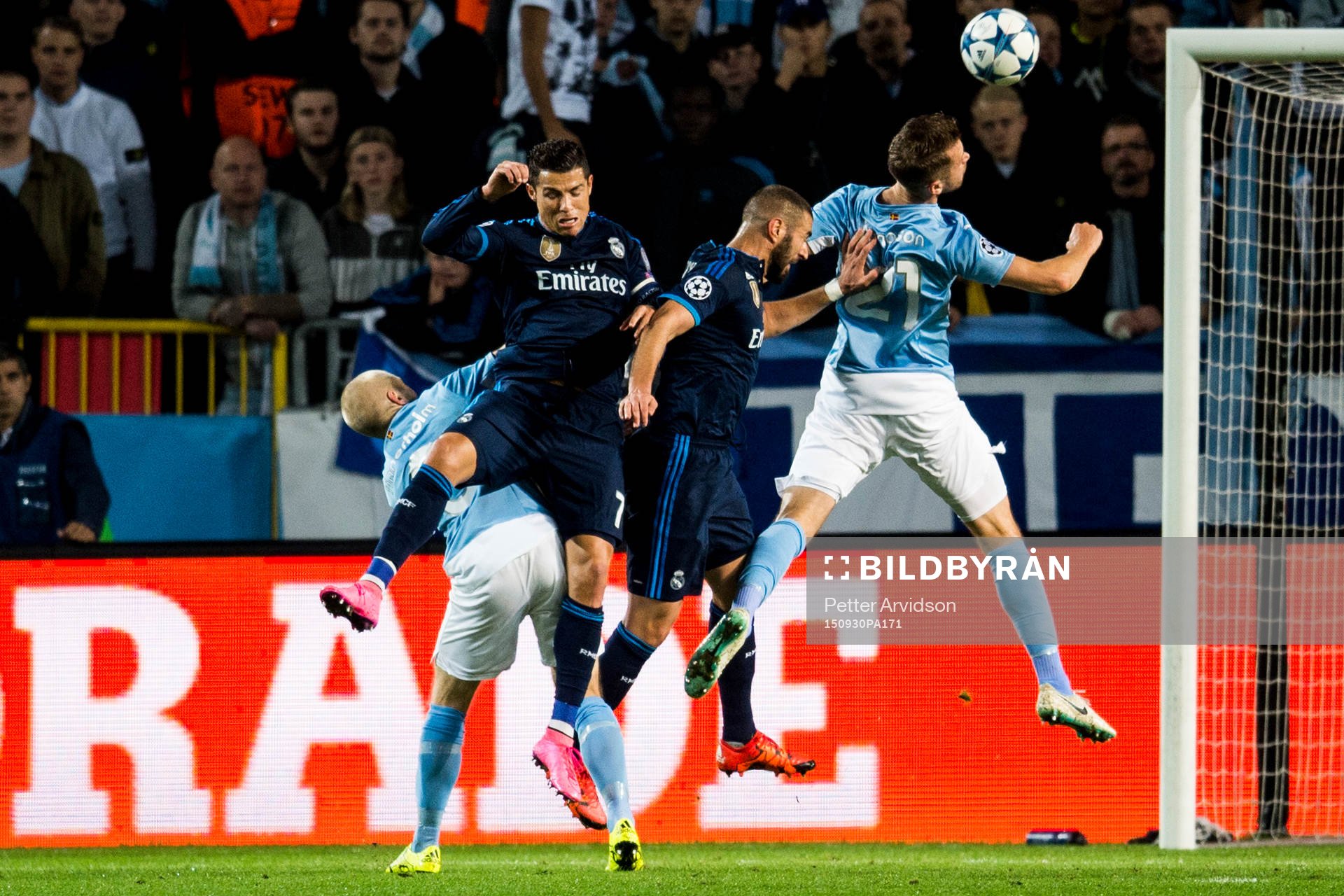 Real Madrids Cristiano Ronaldo och Karim Benzema i