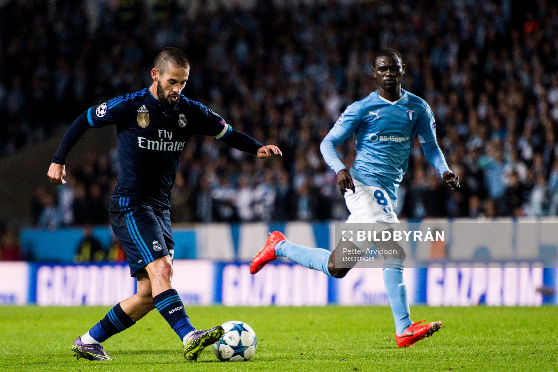 Real Madrids Isco Malmö FFs Enoch Kofi Adu
