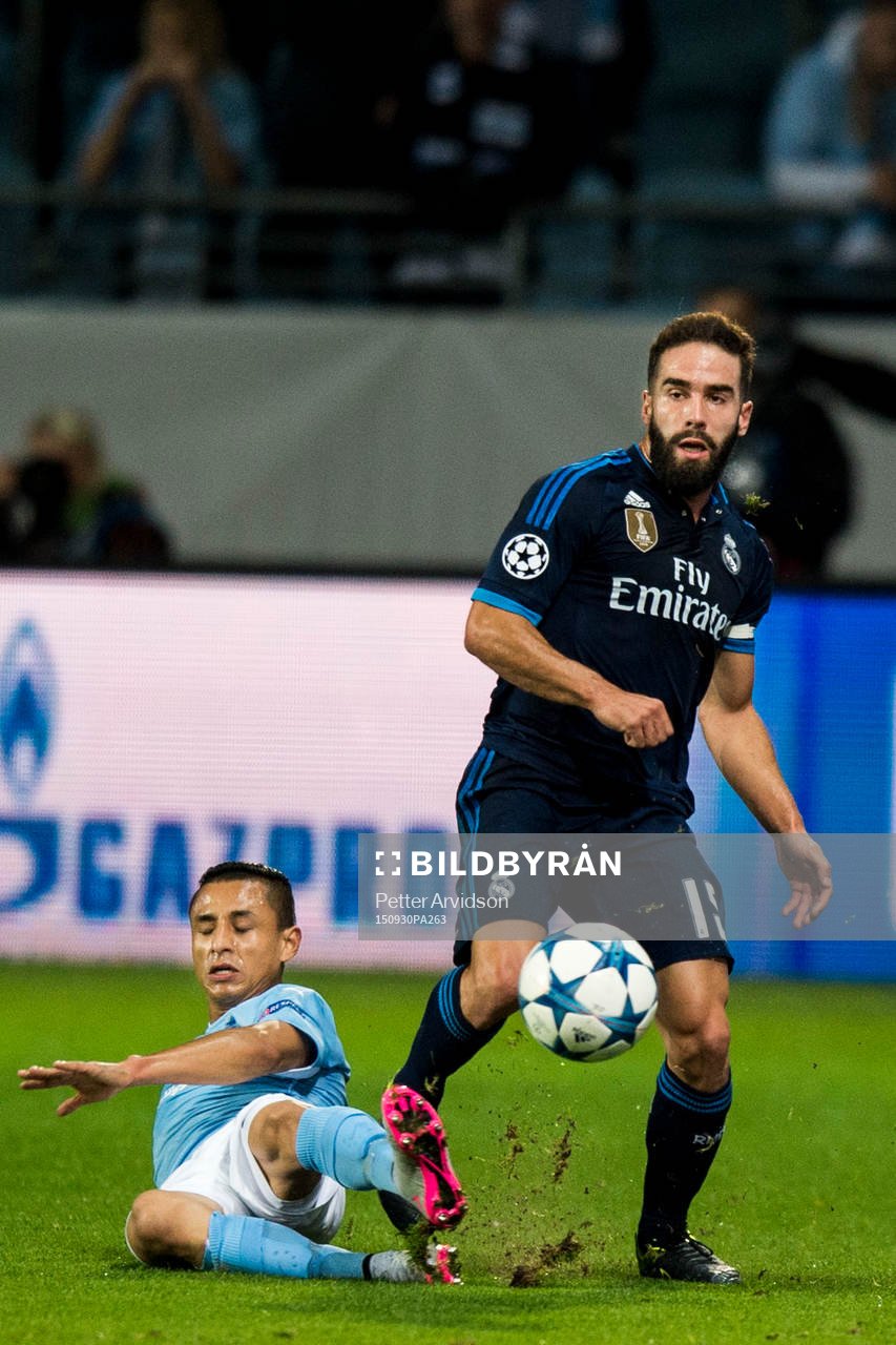 Malmö FFs Victor Yoshimar Yotun Flores och Real Madrids